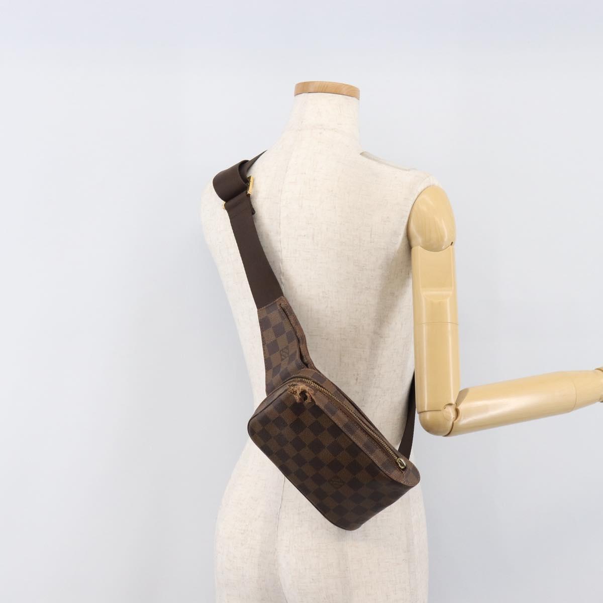 LOUIS VUITTON Damier Ebene Geronimos Shoulder Bag N51994 LV Auth 155916