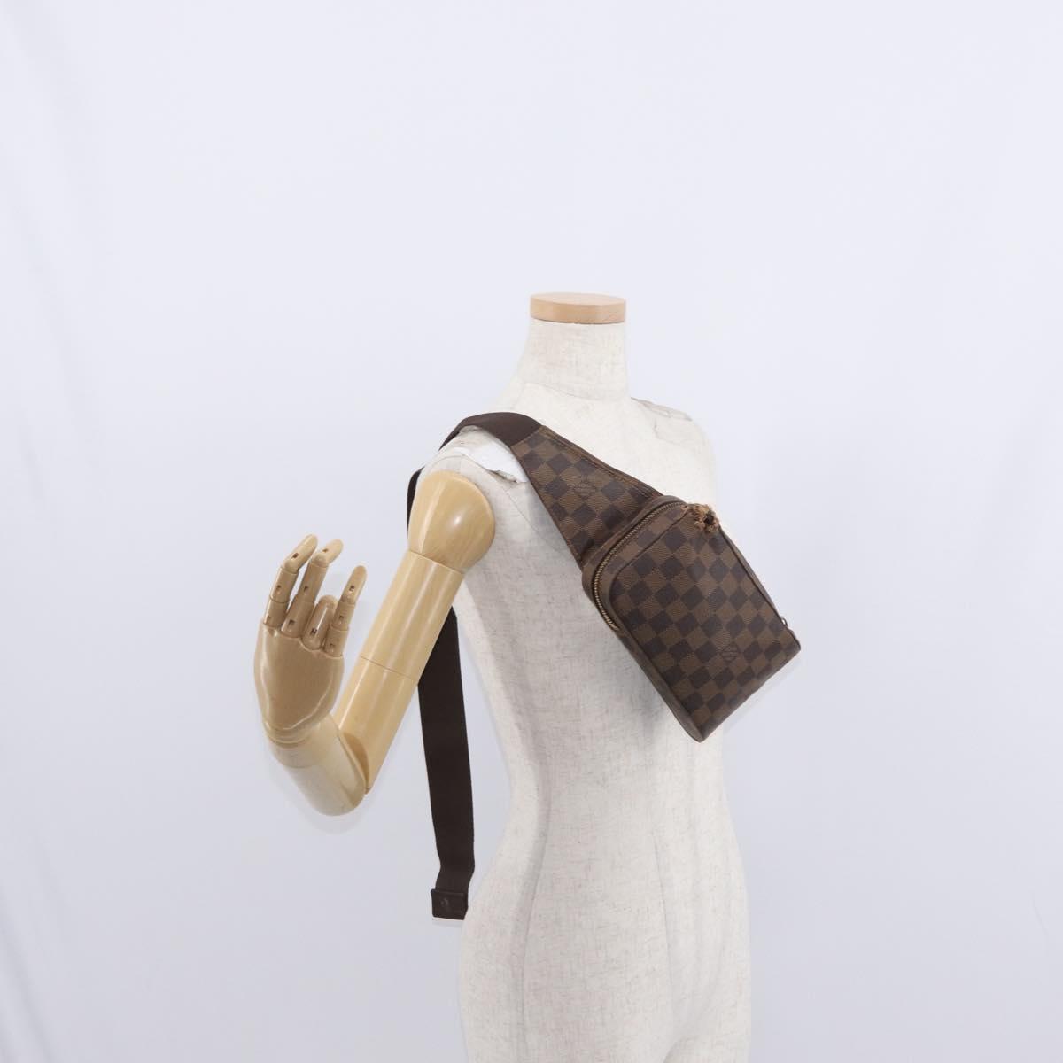 LOUIS VUITTON Damier Ebene Geronimos Shoulder Bag N51994 LV Auth 155916