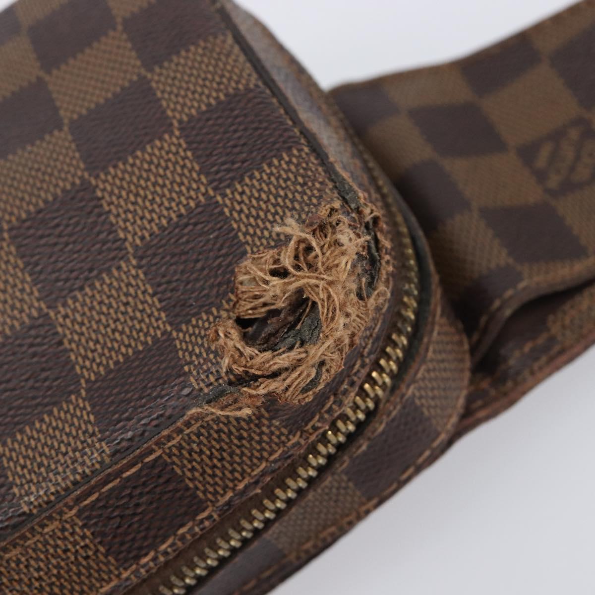 LOUIS VUITTON Damier Ebene Geronimos Shoulder Bag N51994 LV Auth 155916