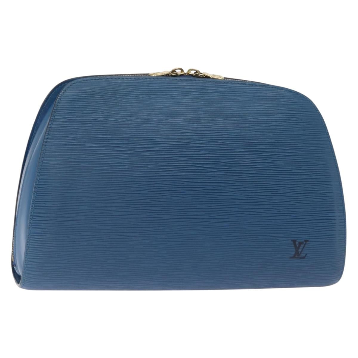 LOUIS VUITTON Epi Dauphine GM Pouch Blue M48435 LV Auth 155918