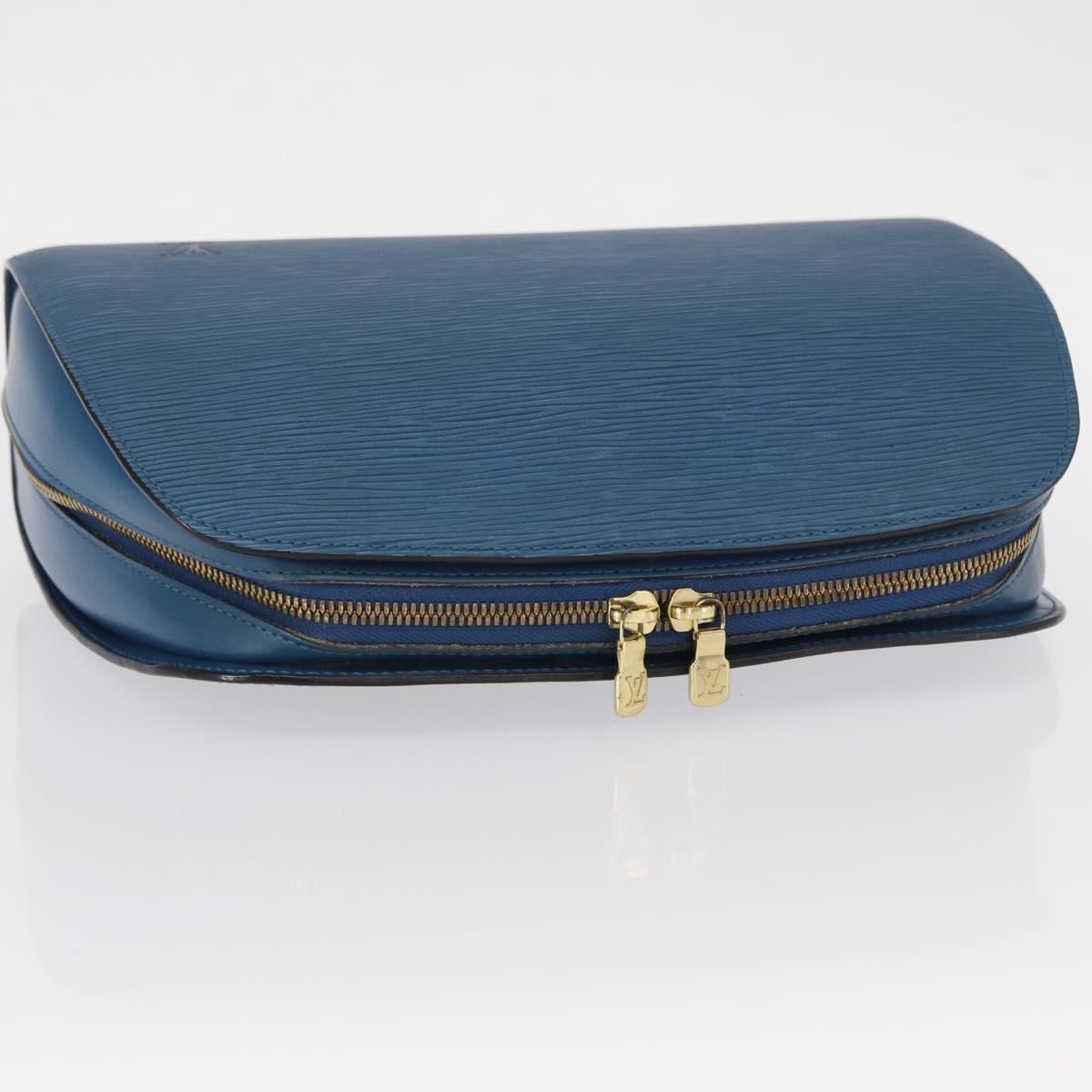 LOUIS VUITTON Epi Dauphine GM Pouch Blue M48435 LV Auth 155918
