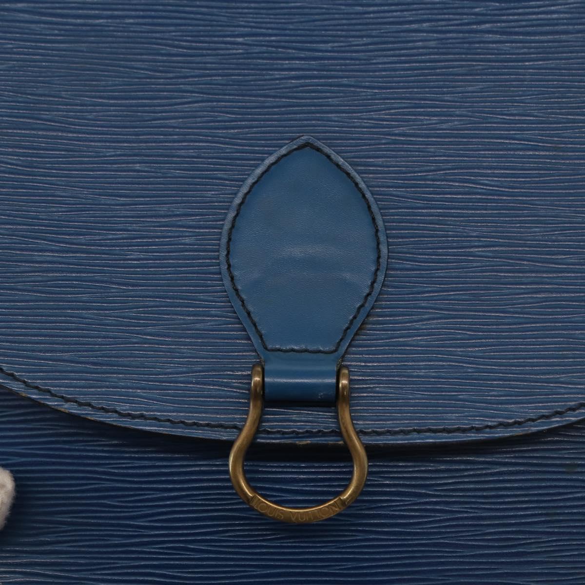 LOUIS VUITTON Epi Saint Cloud GM Shoulder Bag Toledo Blue M52195 LV Auth 155919