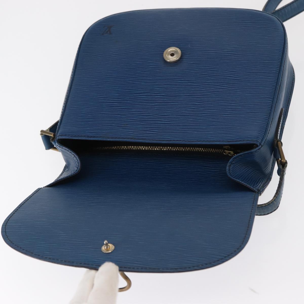LOUIS VUITTON Epi Saint Cloud GM Shoulder Bag Toledo Blue M52195 LV Auth 155919