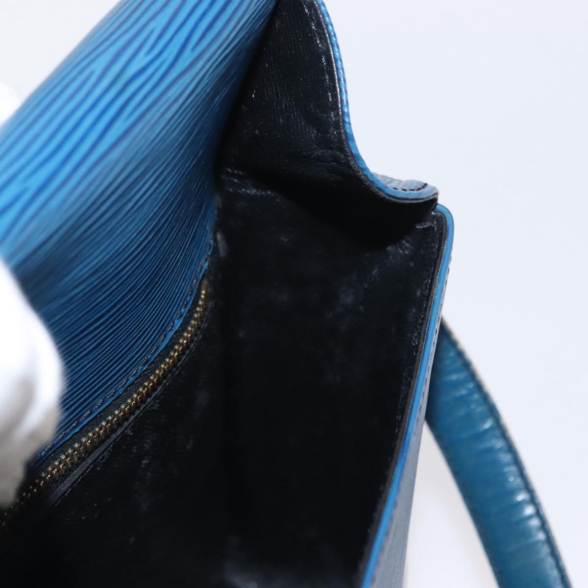 LOUIS VUITTON Epi Saint Cloud GM Shoulder Bag Toledo Blue M52195 LV Auth 155919