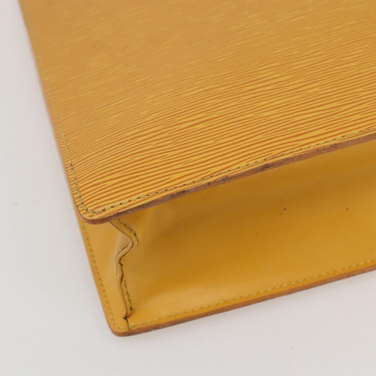LOUIS VUITTON Epi Sac Plat Hand Bag Yellow M52079 LV Auth 155922