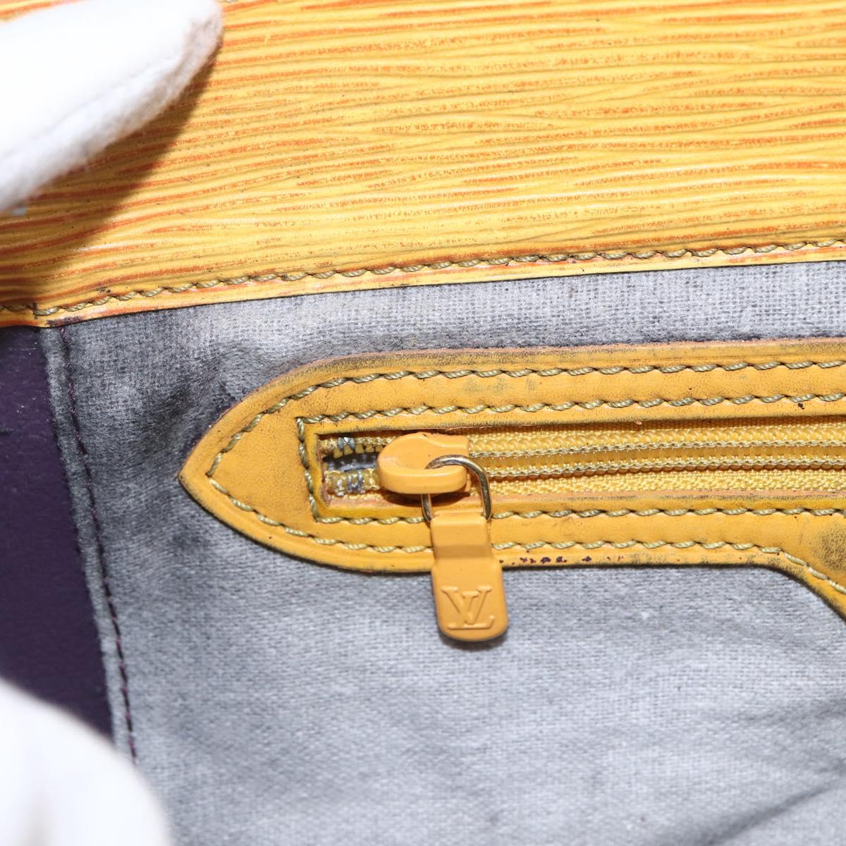 LOUIS VUITTON Epi Sac Plat Hand Bag Yellow M52079 LV Auth 155922