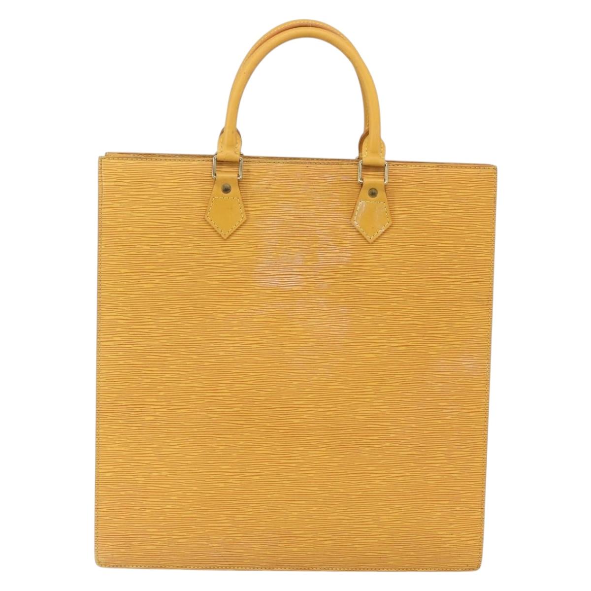 LOUIS VUITTON Epi Sac Plat Hand Bag Yellow M52079 LV Auth 155922
