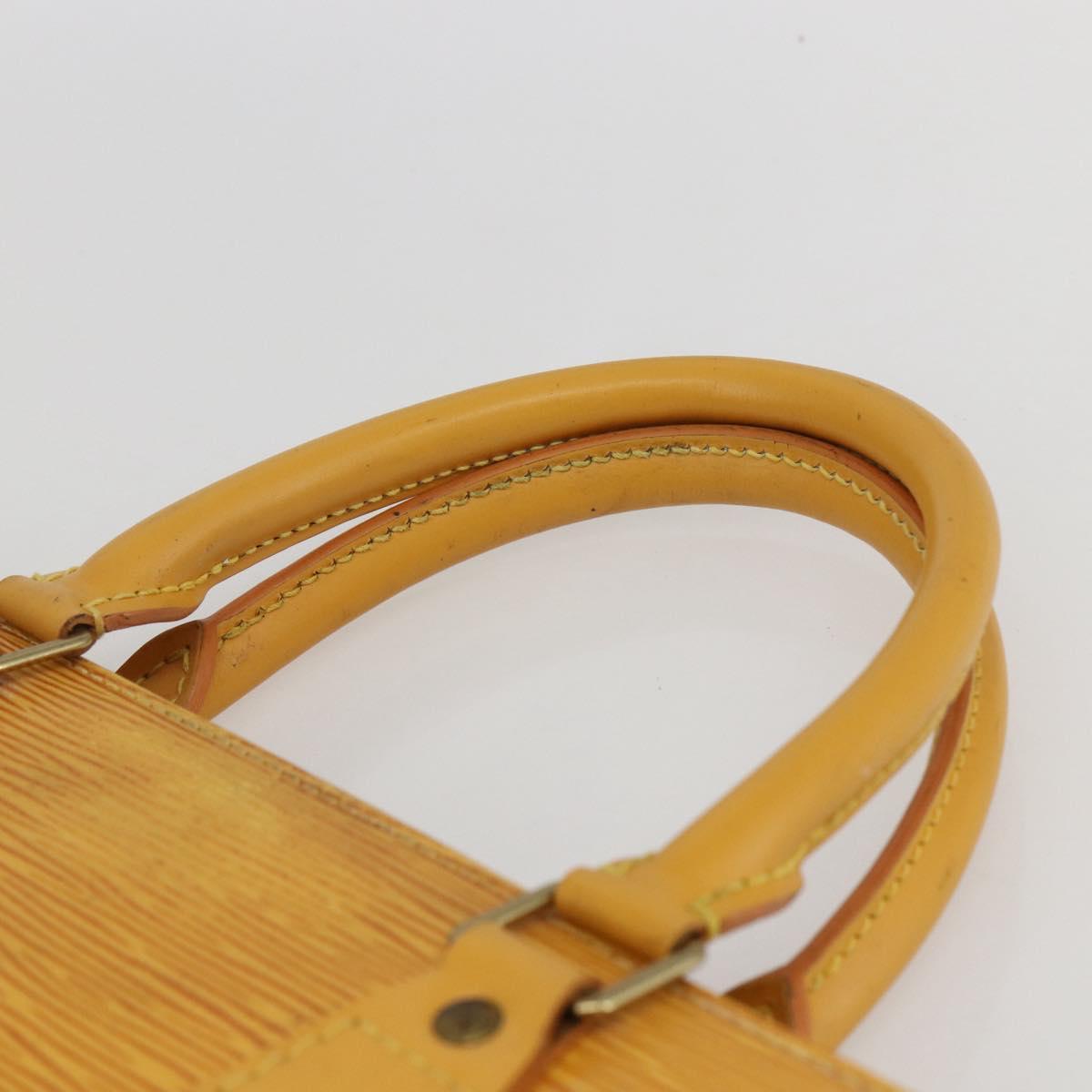 LOUIS VUITTON Epi Sac Plat Hand Bag Yellow M52079 LV Auth 155922