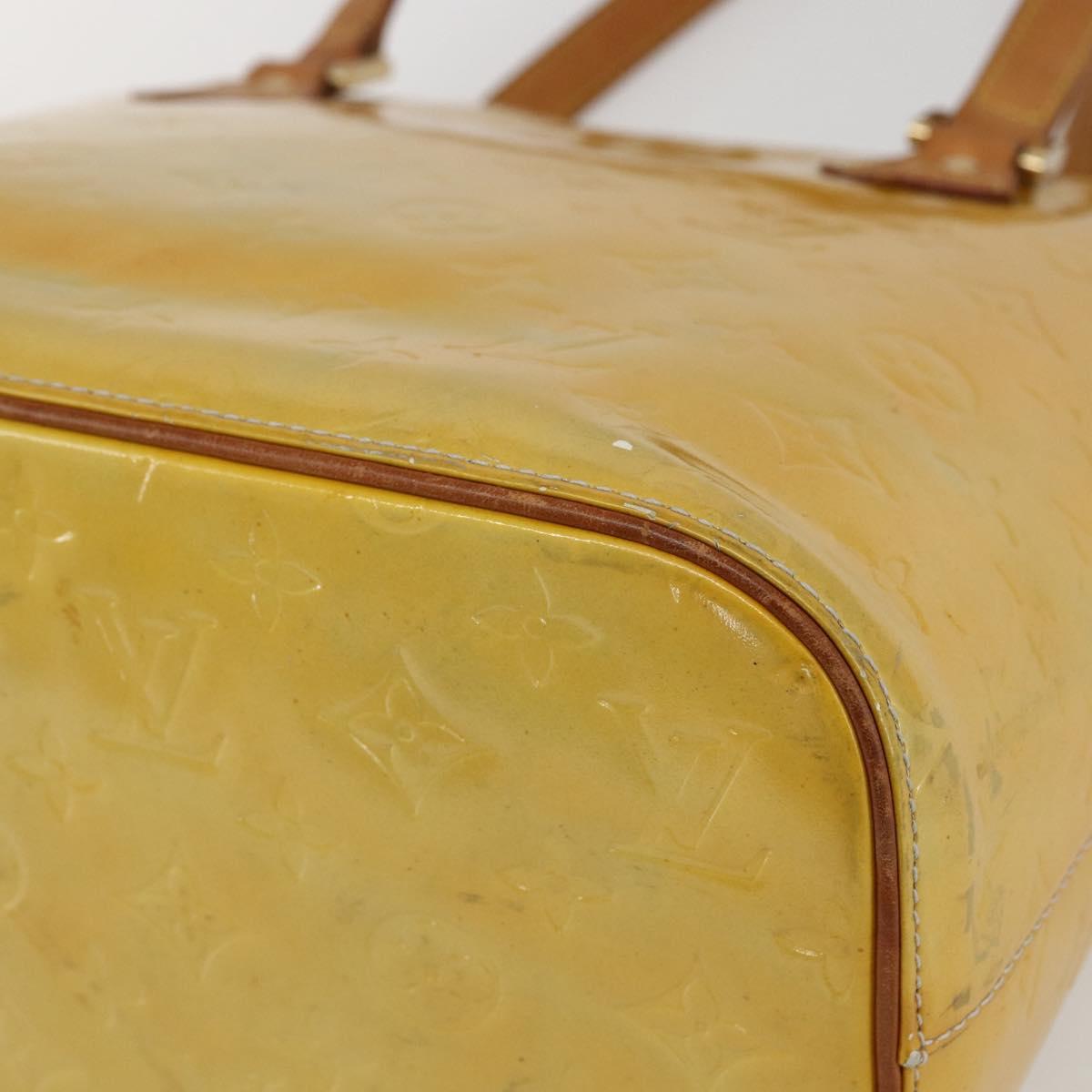 LOUIS VUITTON Monogram Vernis Houston Hand Bag Gris M91053 LV Auth 155923