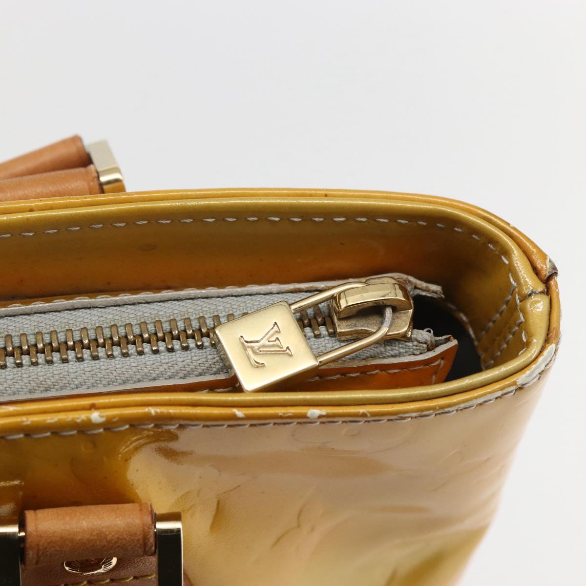 LOUIS VUITTON Monogram Vernis Houston Hand Bag Gris M91053 LV Auth 155923