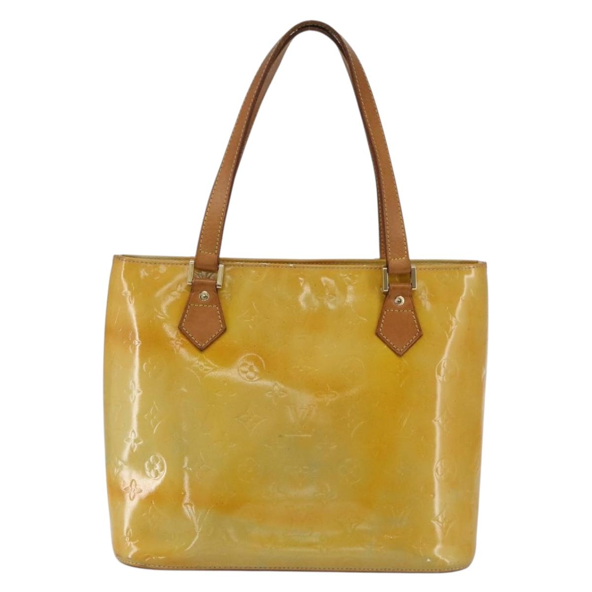 LOUIS VUITTON Monogram Vernis Houston Hand Bag Gris M91053 LV Auth 155923