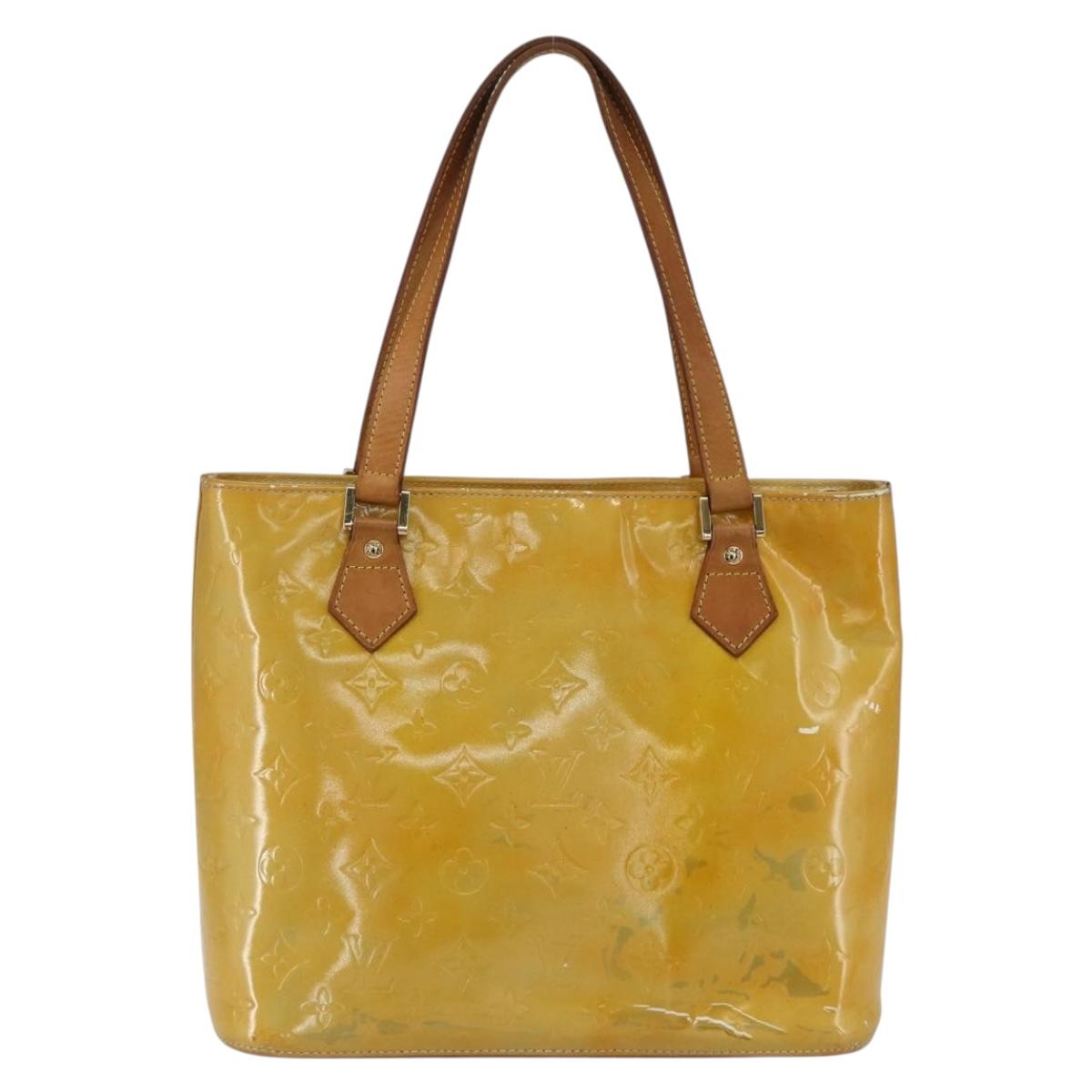 LOUIS VUITTON Monogram Vernis Houston Hand Bag Gris M91053 LV Auth 155923