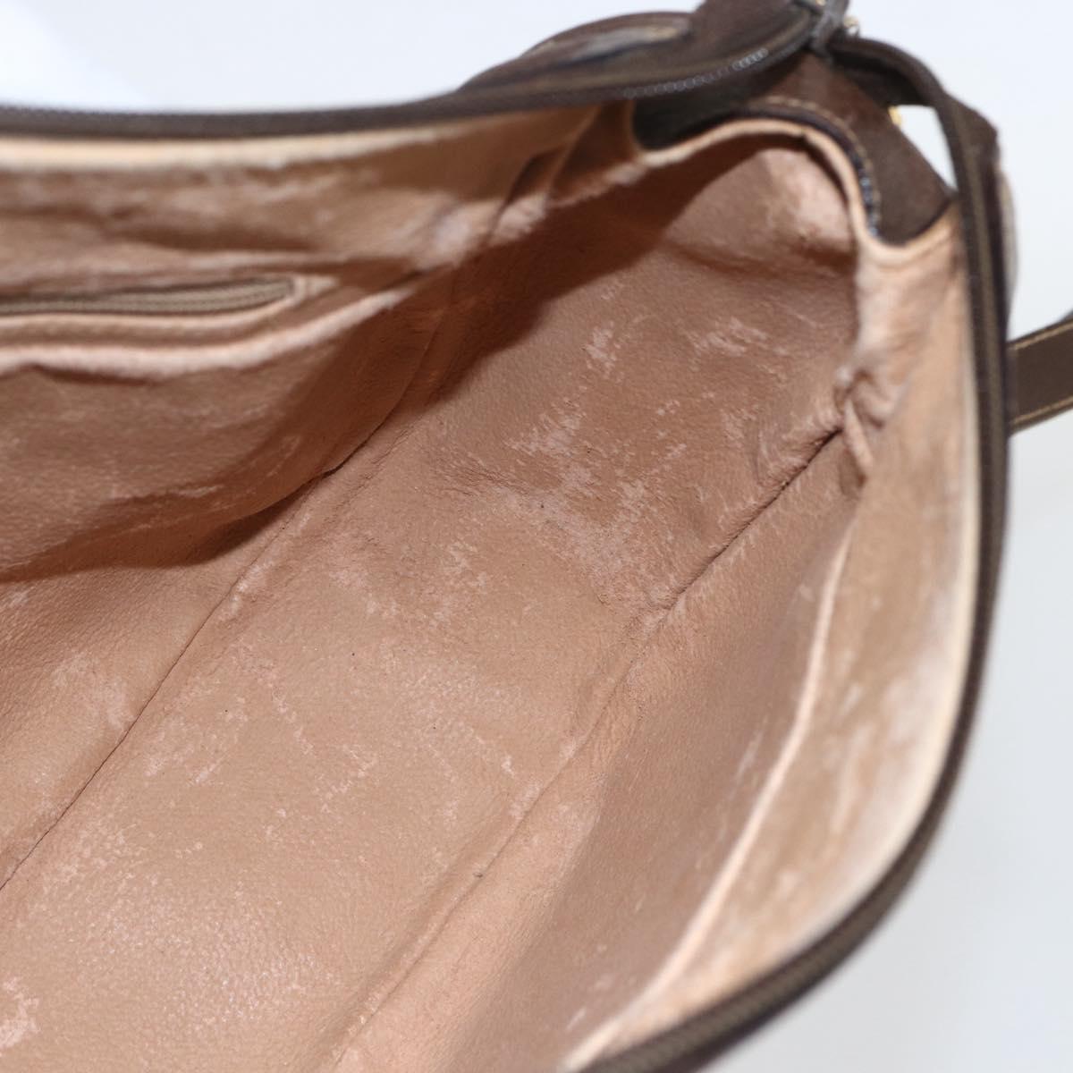 GUCCI GG Supreme Web Sherry Line Bag PVC Beige Gold 001 123 0918 Auth 155926