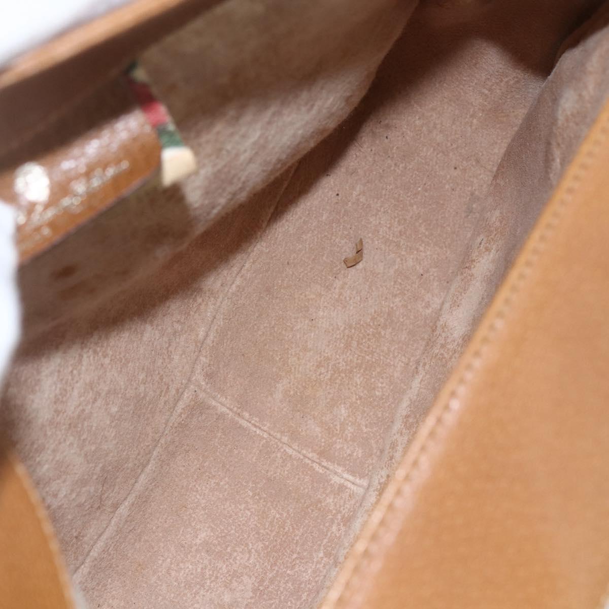 GUCCI GG Supreme Shoulder Bag PVC Beige Gold 116 02 076 Auth 155927