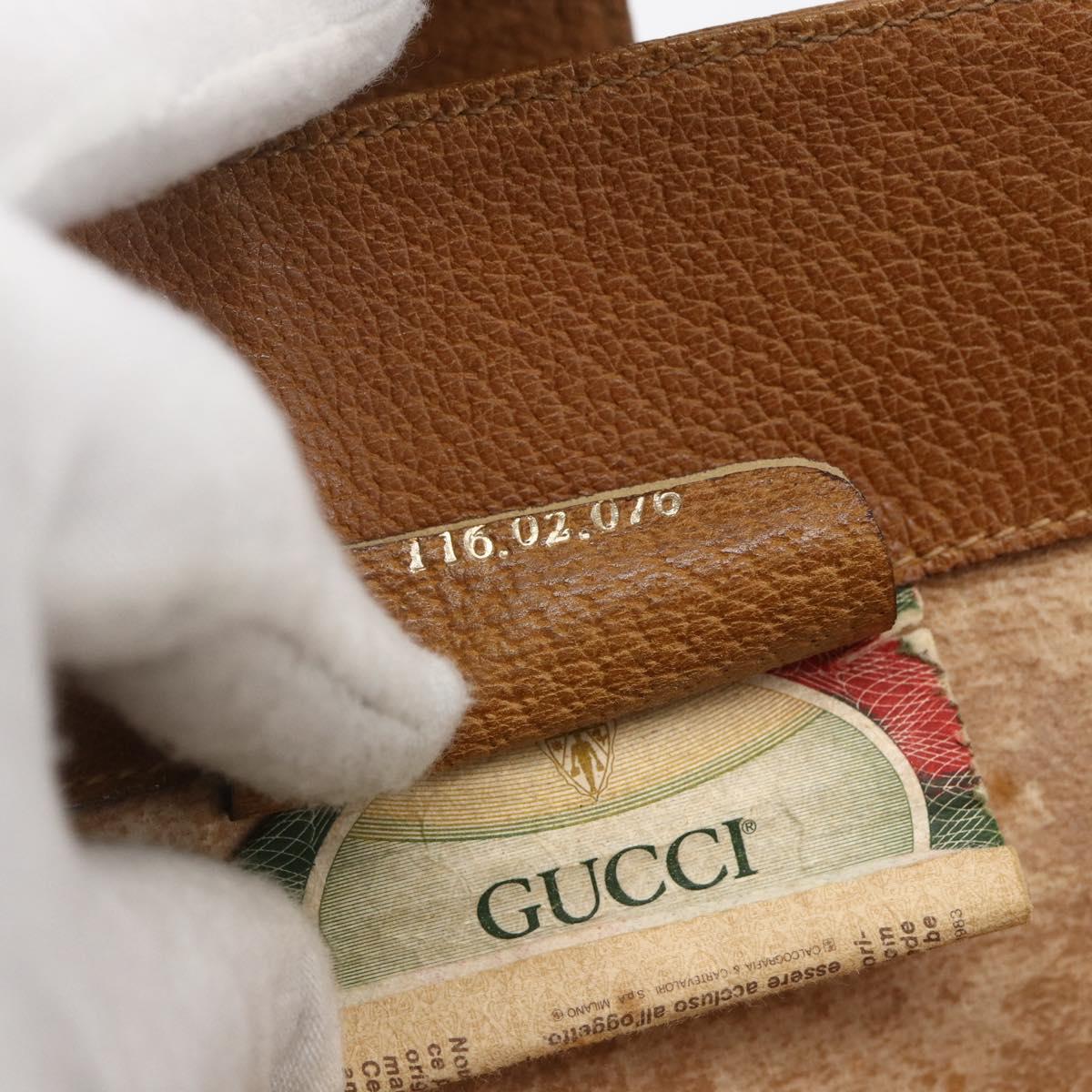 GUCCI GG Supreme Shoulder Bag PVC Beige Gold 116 02 076 Auth 155927