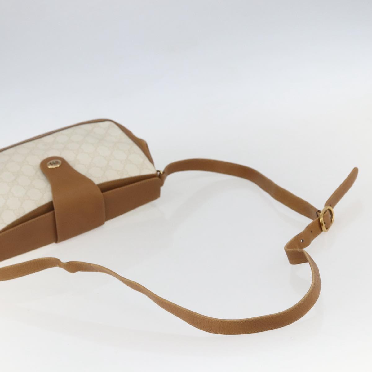 GUCCI GG Supreme Shoulder Bag PVC Beige Gold 116 02 076 Auth 155927