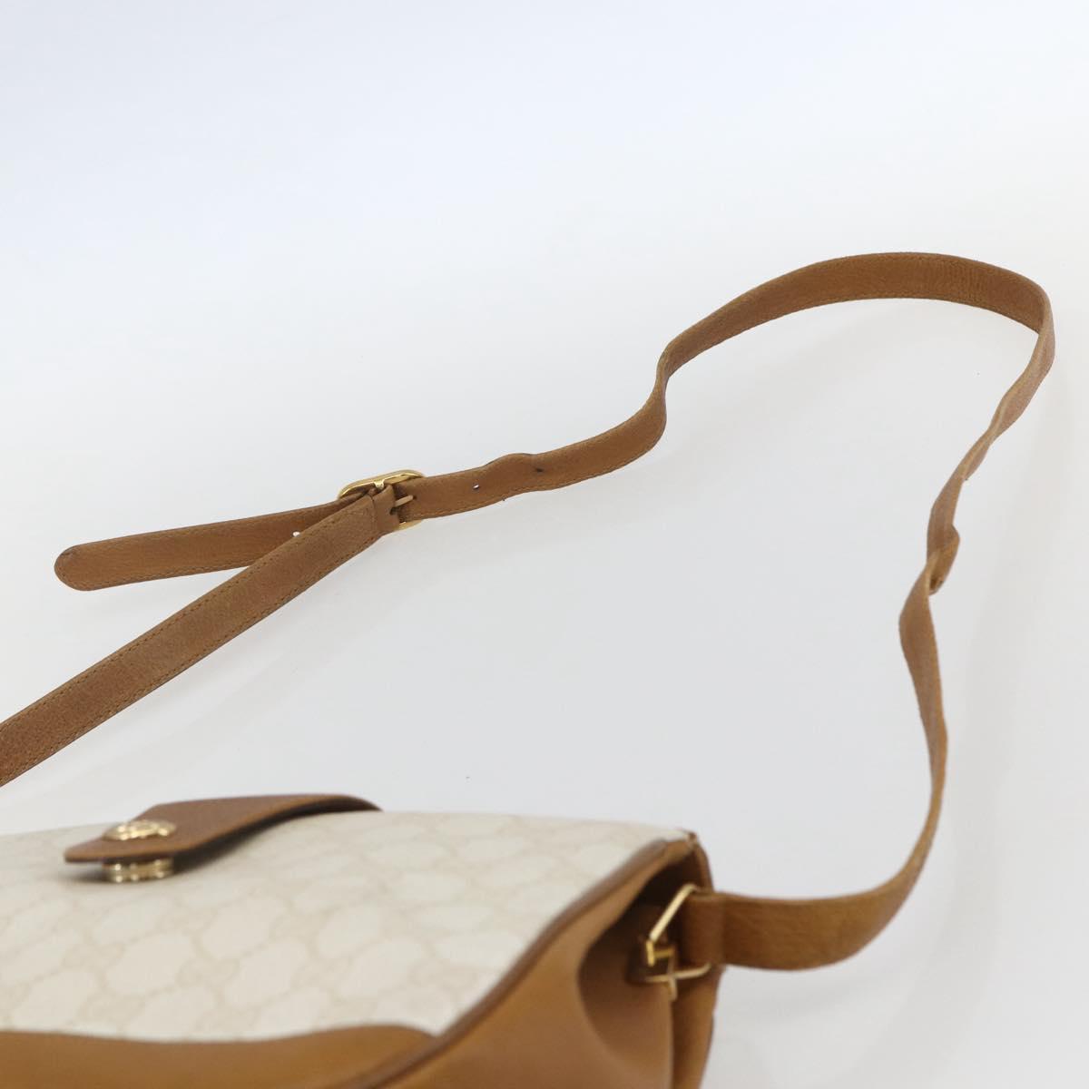 GUCCI GG Supreme Shoulder Bag PVC Beige Gold 116 02 076 Auth 155927