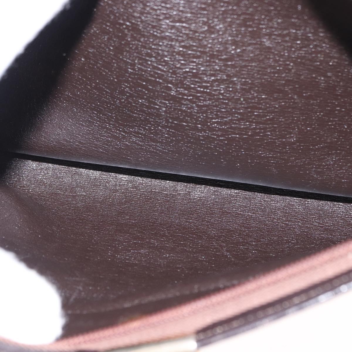 Christian Dior Trotter Canvas Shoulder Bag Brown Gold Auth 155930