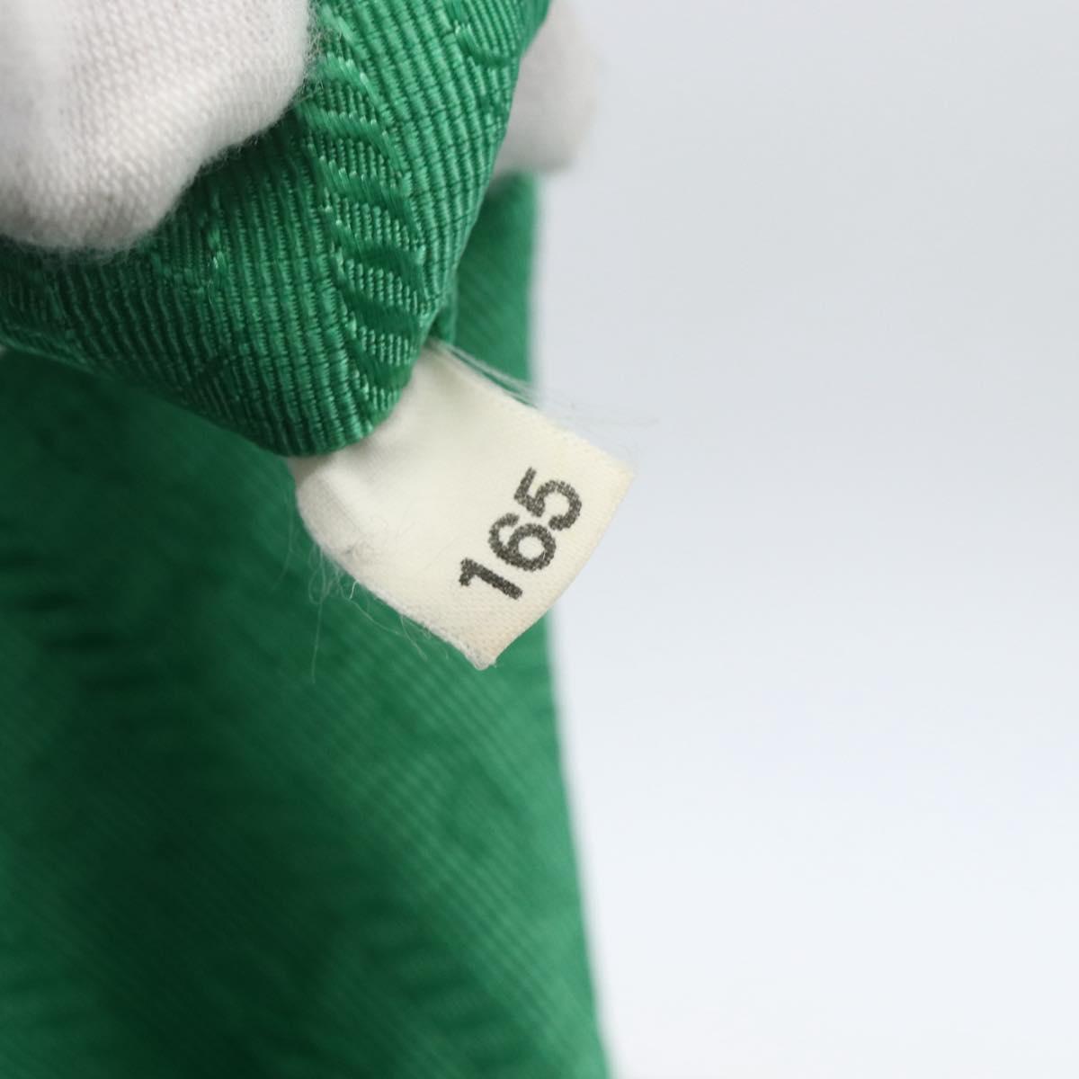 PRADA Tote Bag Nylon Green Gold Auth 155942