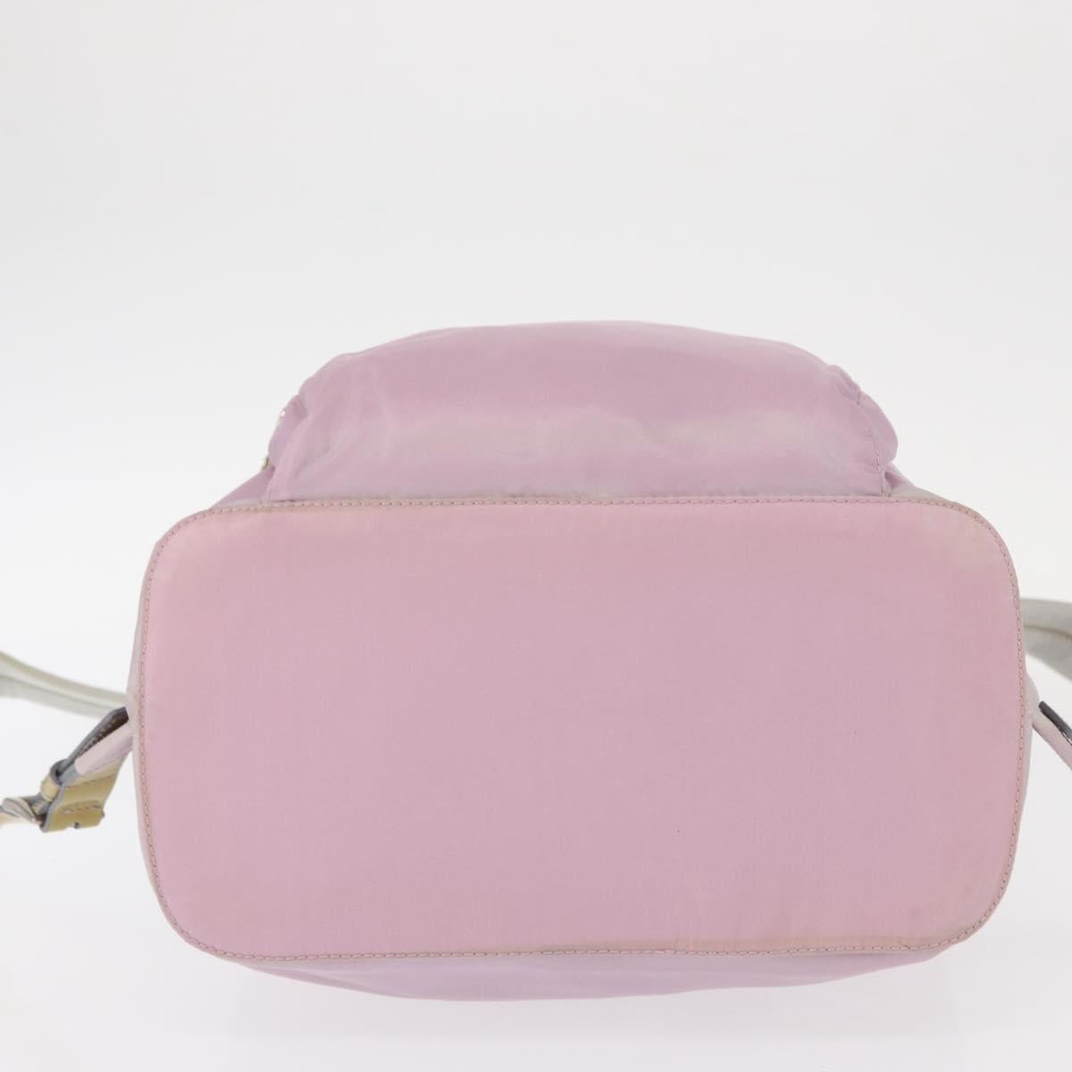 PRADA Backpack Nylon Pink Silver Auth 155946