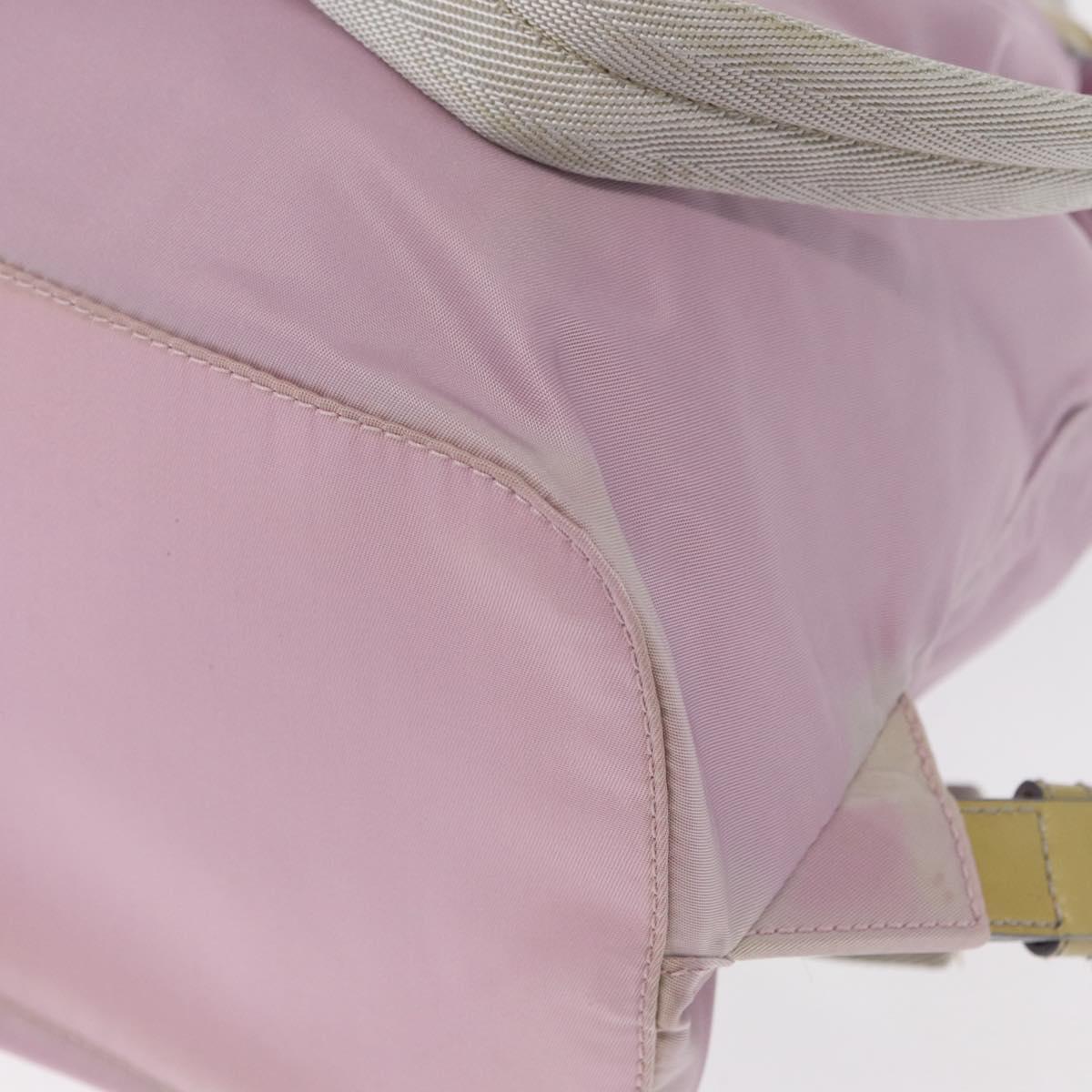 PRADA Backpack Nylon Pink Silver Auth 155946