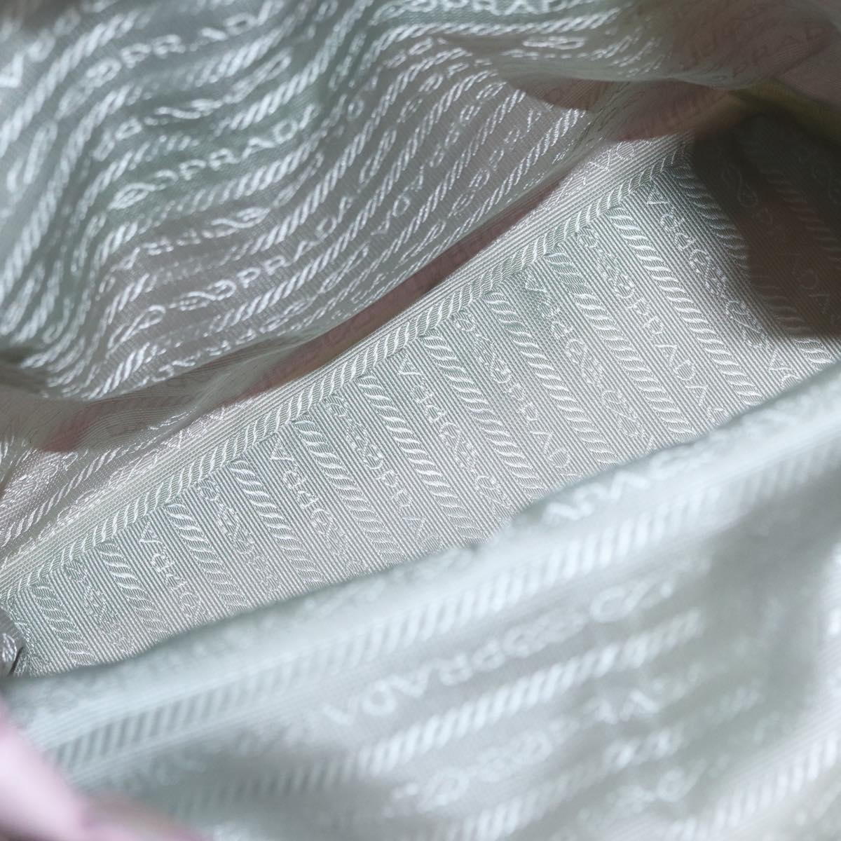 PRADA Backpack Nylon Pink Silver Auth 155946