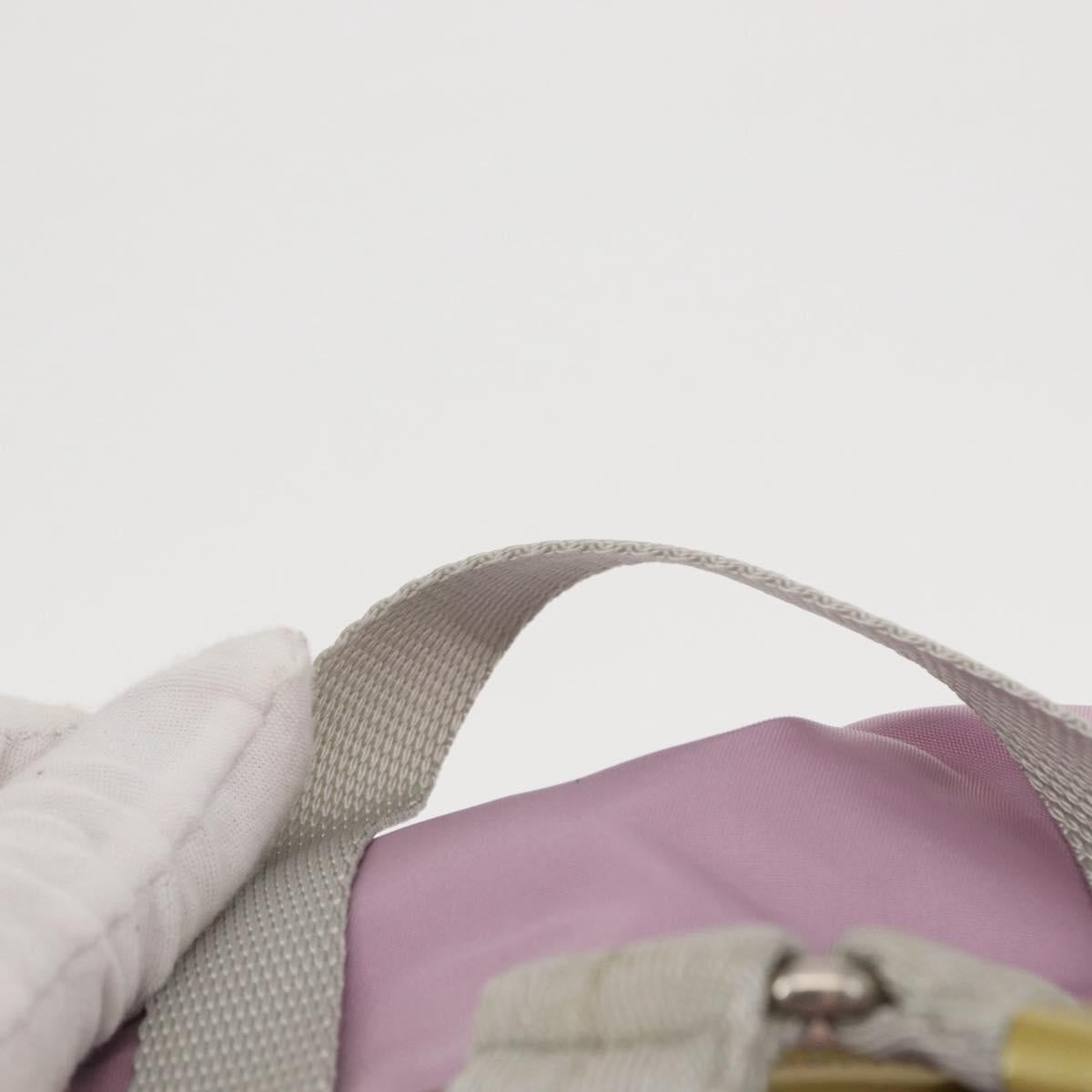 PRADA Backpack Nylon Pink Silver Auth 155946