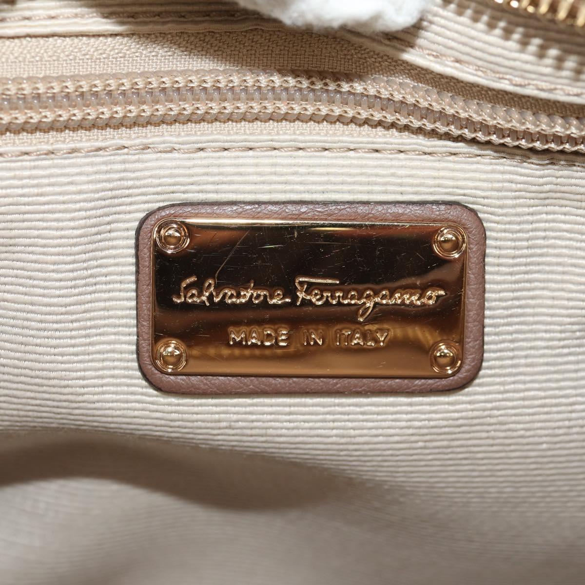 Salvatore Ferragamo Shoulder Bag Nylon Multicolor Gold Auth 155947V