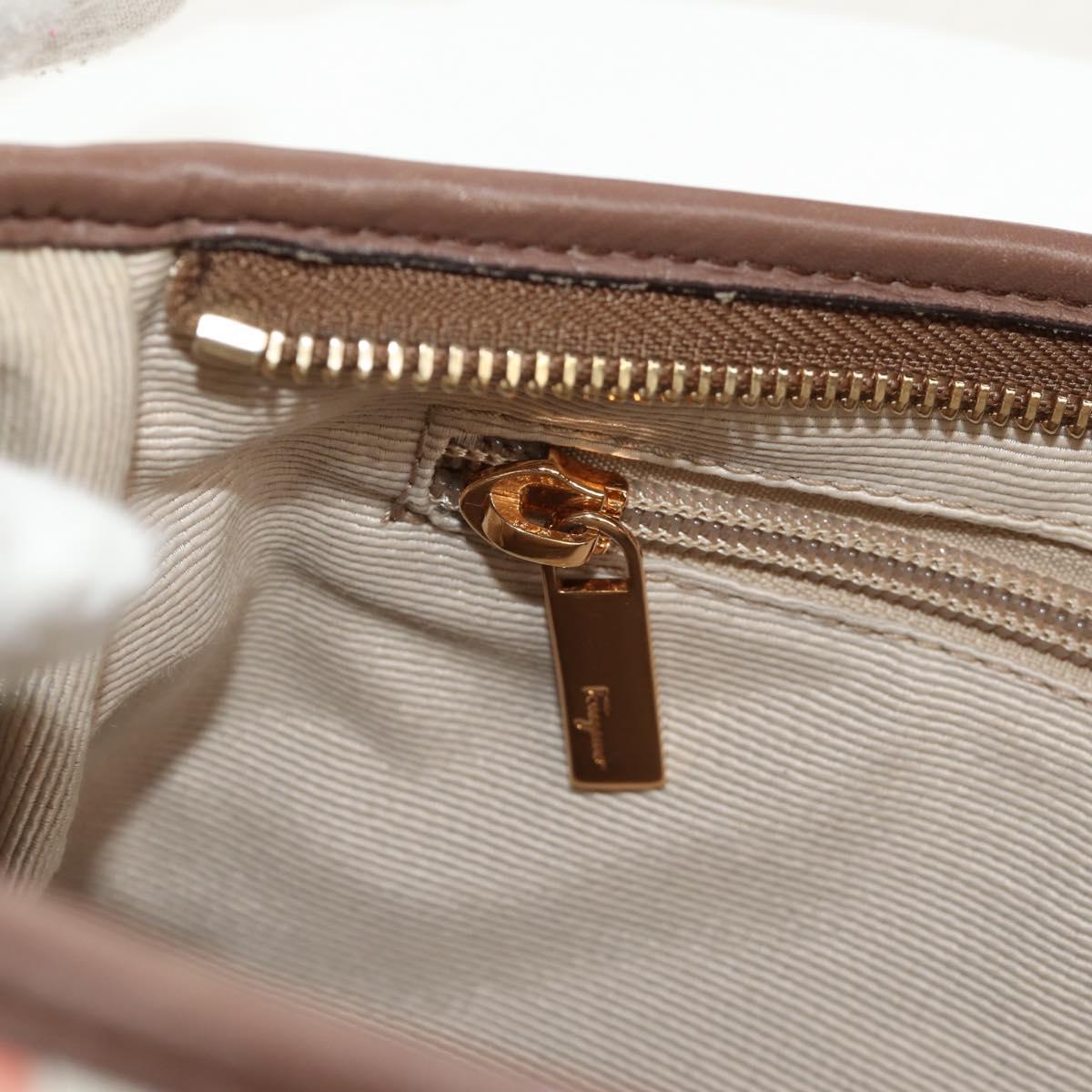 Salvatore Ferragamo Shoulder Bag Nylon Multicolor Gold Auth 155947V