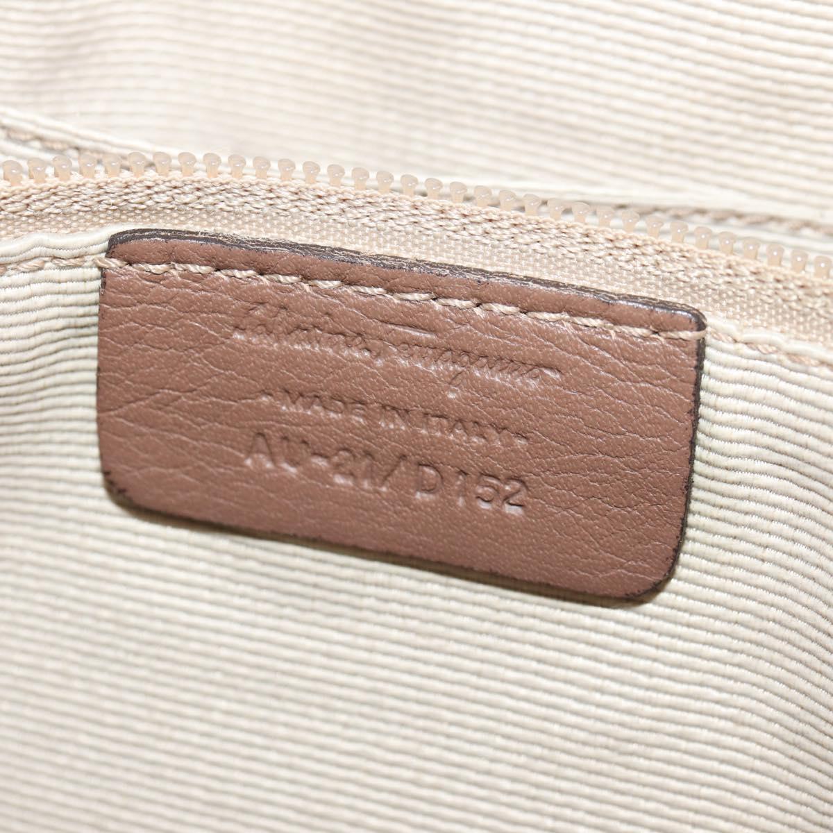 Salvatore Ferragamo Shoulder Bag Nylon Multicolor Gold Auth 155947V