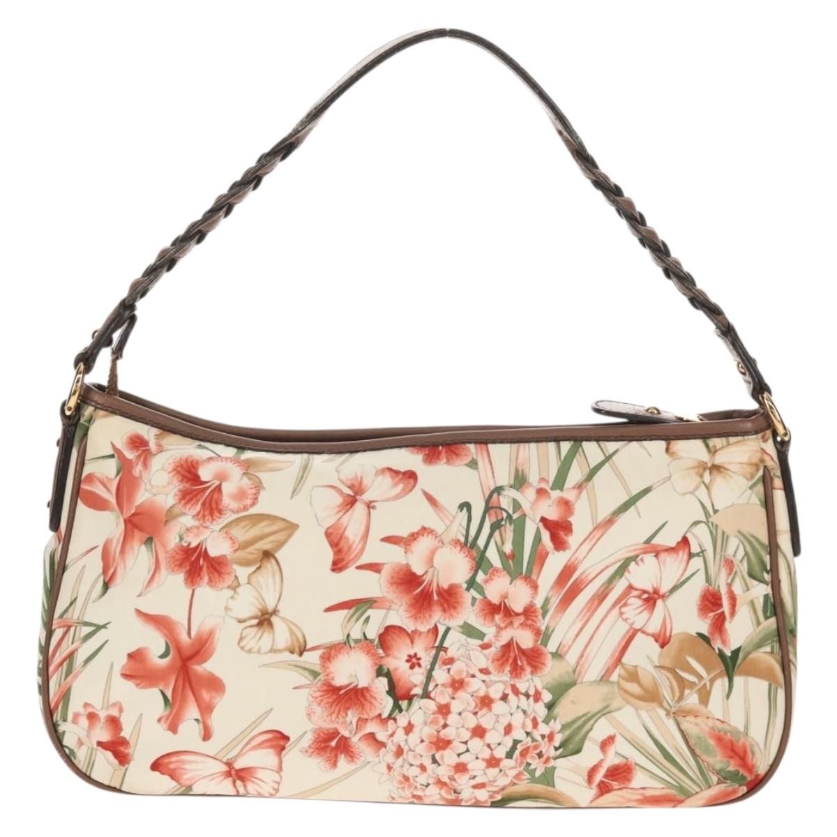 Salvatore Ferragamo Shoulder Bag Nylon Multicolor Gold Auth 155947V