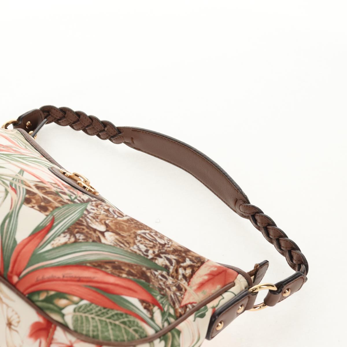 Salvatore Ferragamo Shoulder Bag Nylon Multicolor Gold Auth 155947V