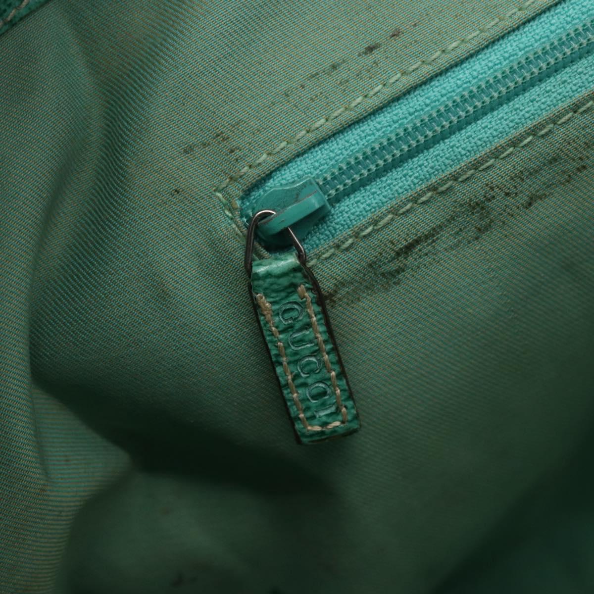 GUCCI GG Canvas Tote Bag Beige Silver 113017 Auth 155950