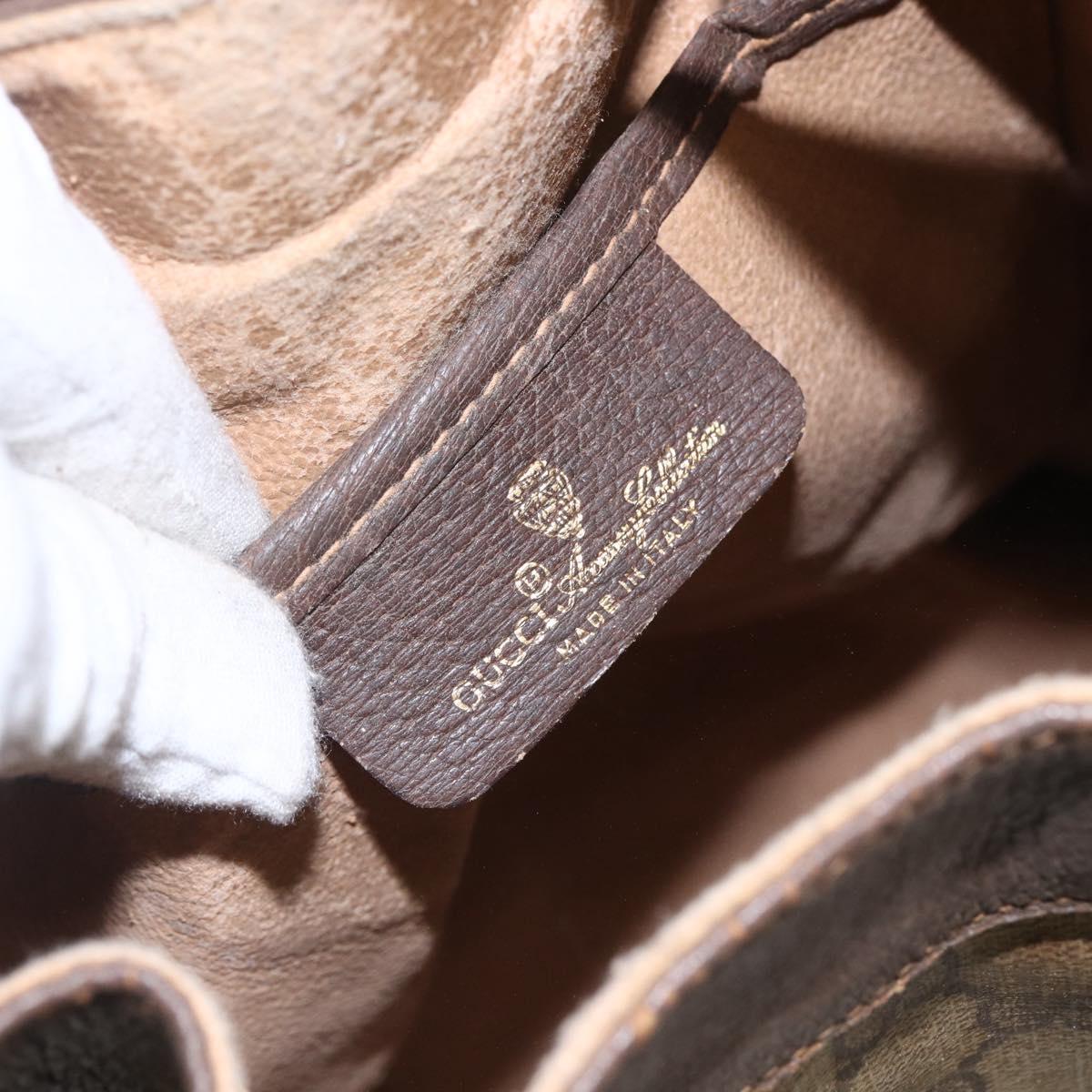 GUCCI GG Supreme Web Sherry Line Bag PVC Beige Gold 164 02 034 Auth 155951