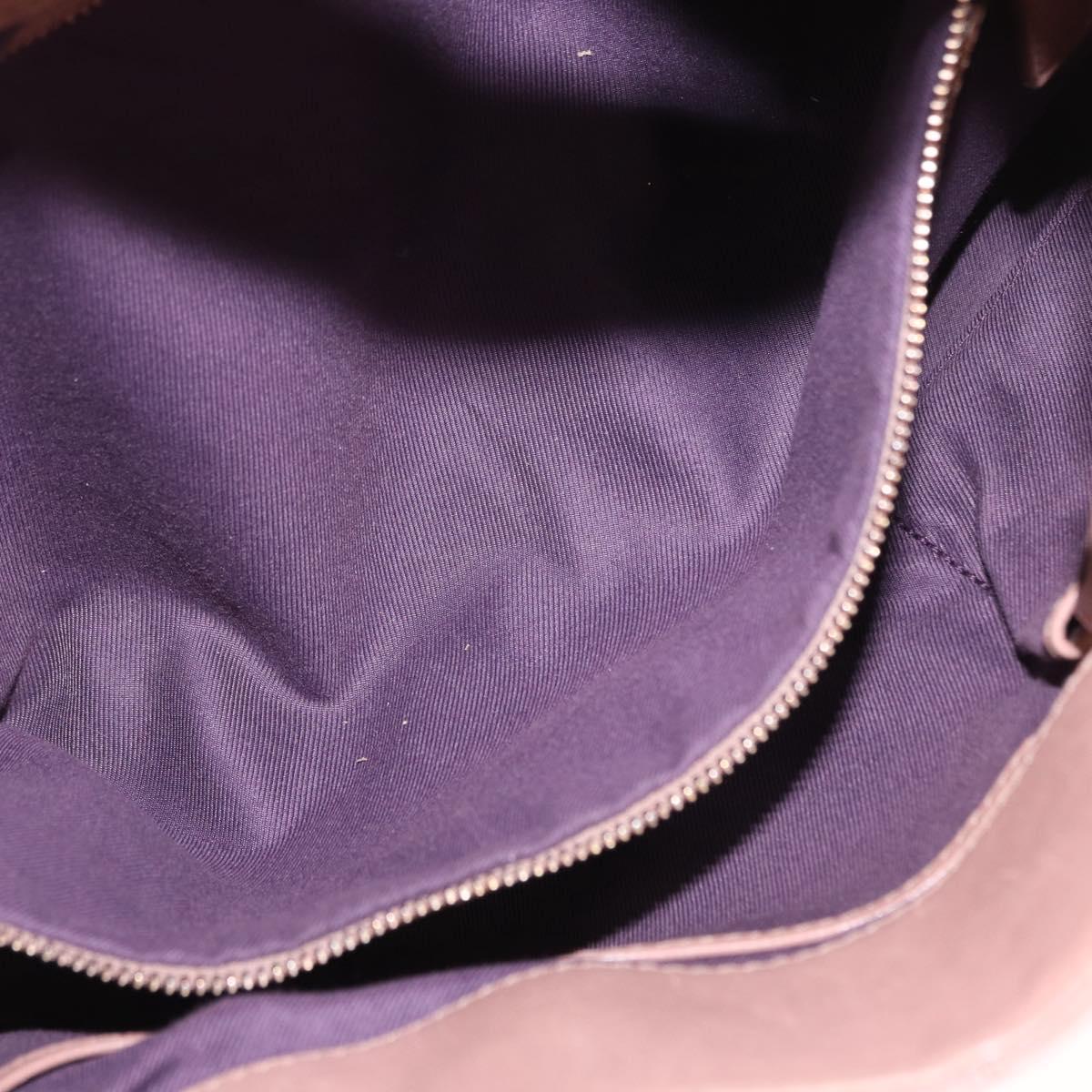 BVLGARI Chandra Shoulder Bag Leather Pink Gold Auth 155952