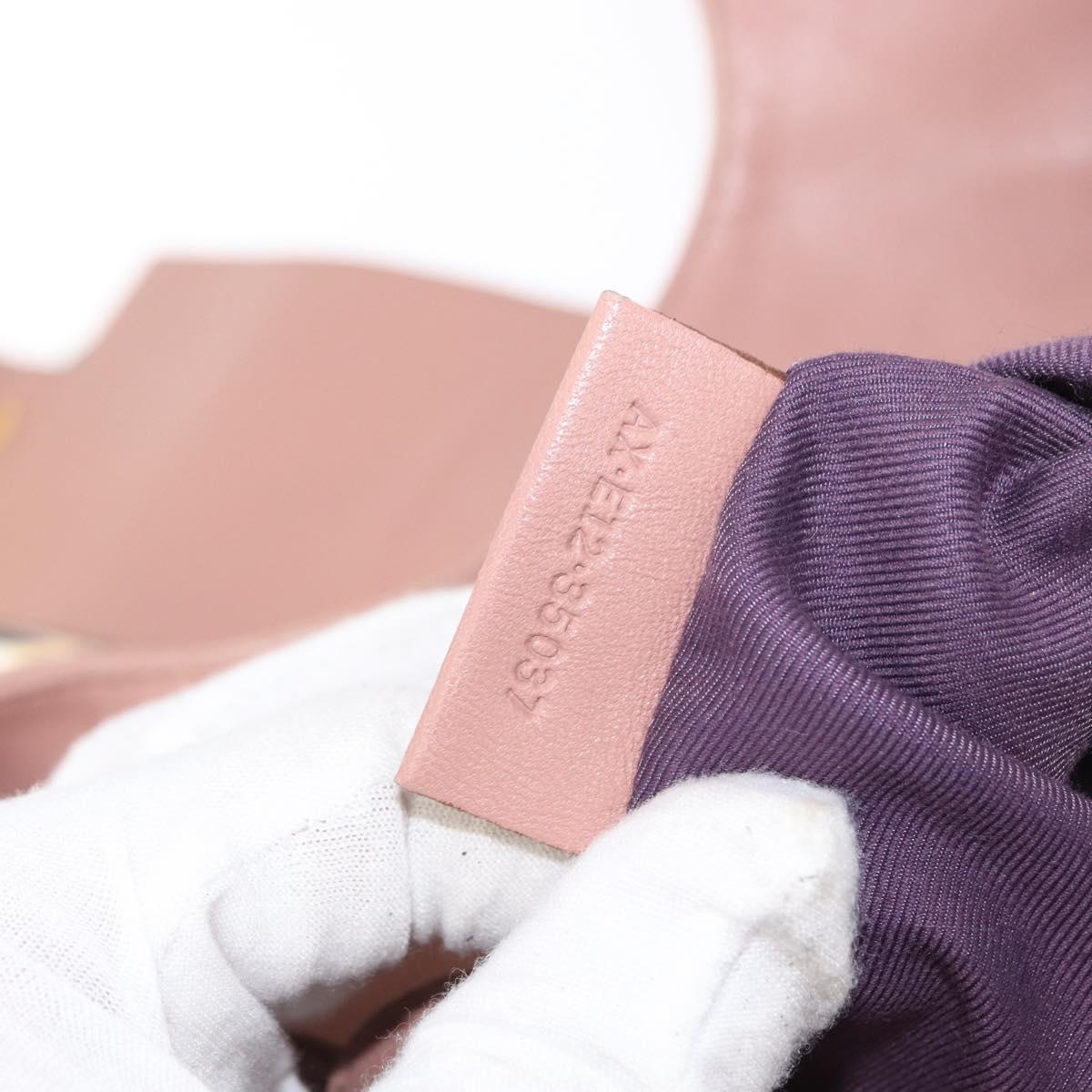 BVLGARI Chandra Shoulder Bag Leather Pink Gold Auth 155952