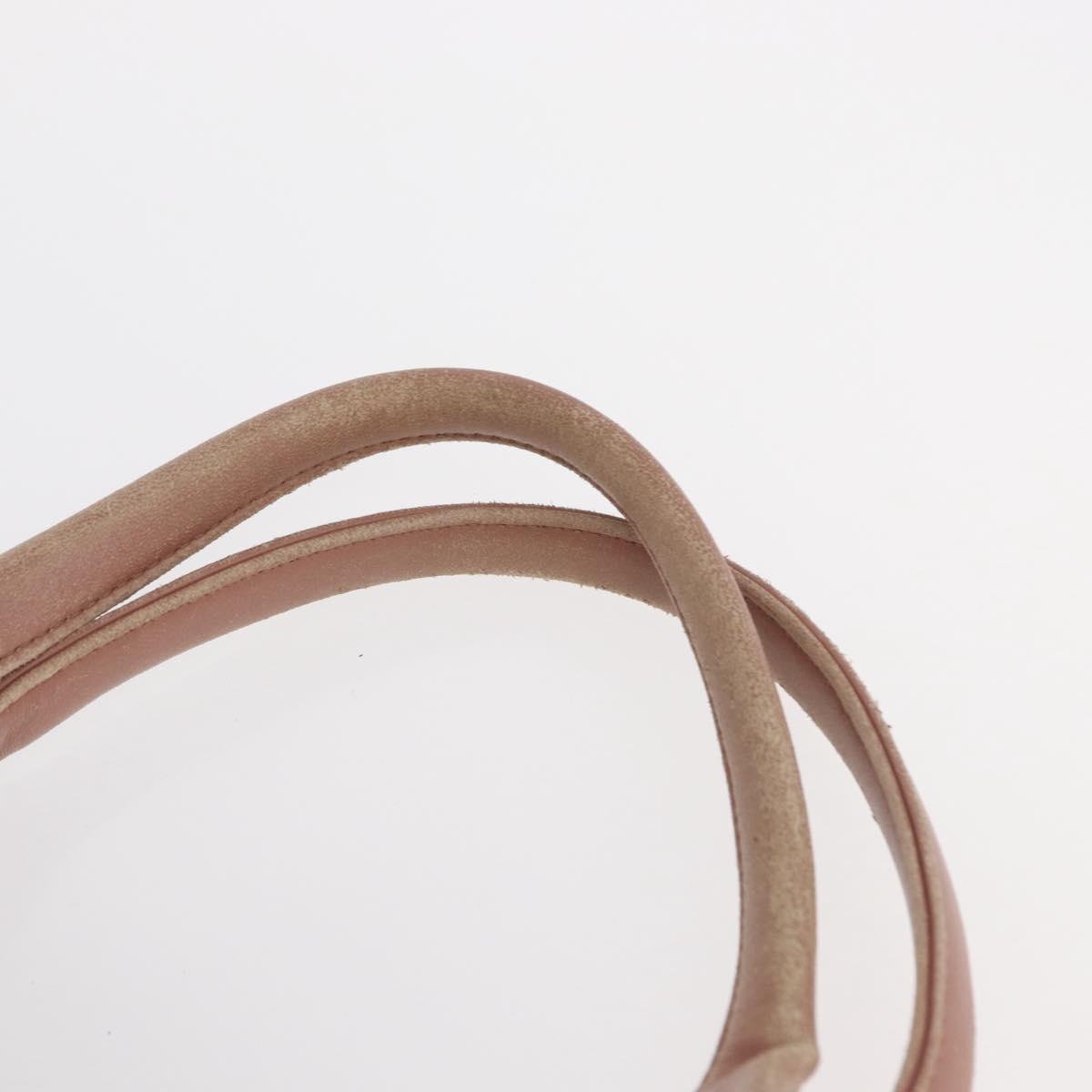 BVLGARI Chandra Shoulder Bag Leather Pink Gold Auth 155952