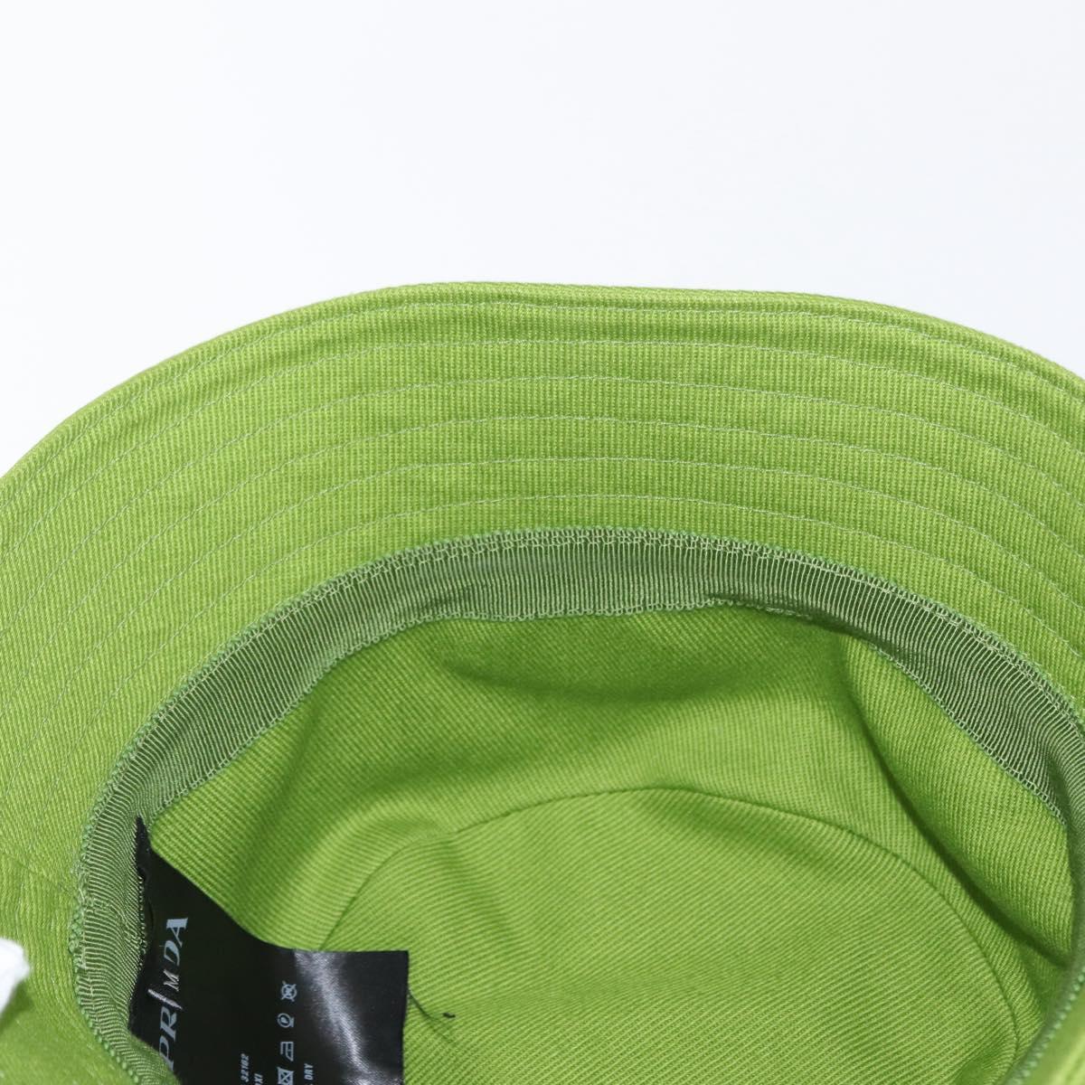 PRADA Bucket Hat Canvas M Green Auth 155955M