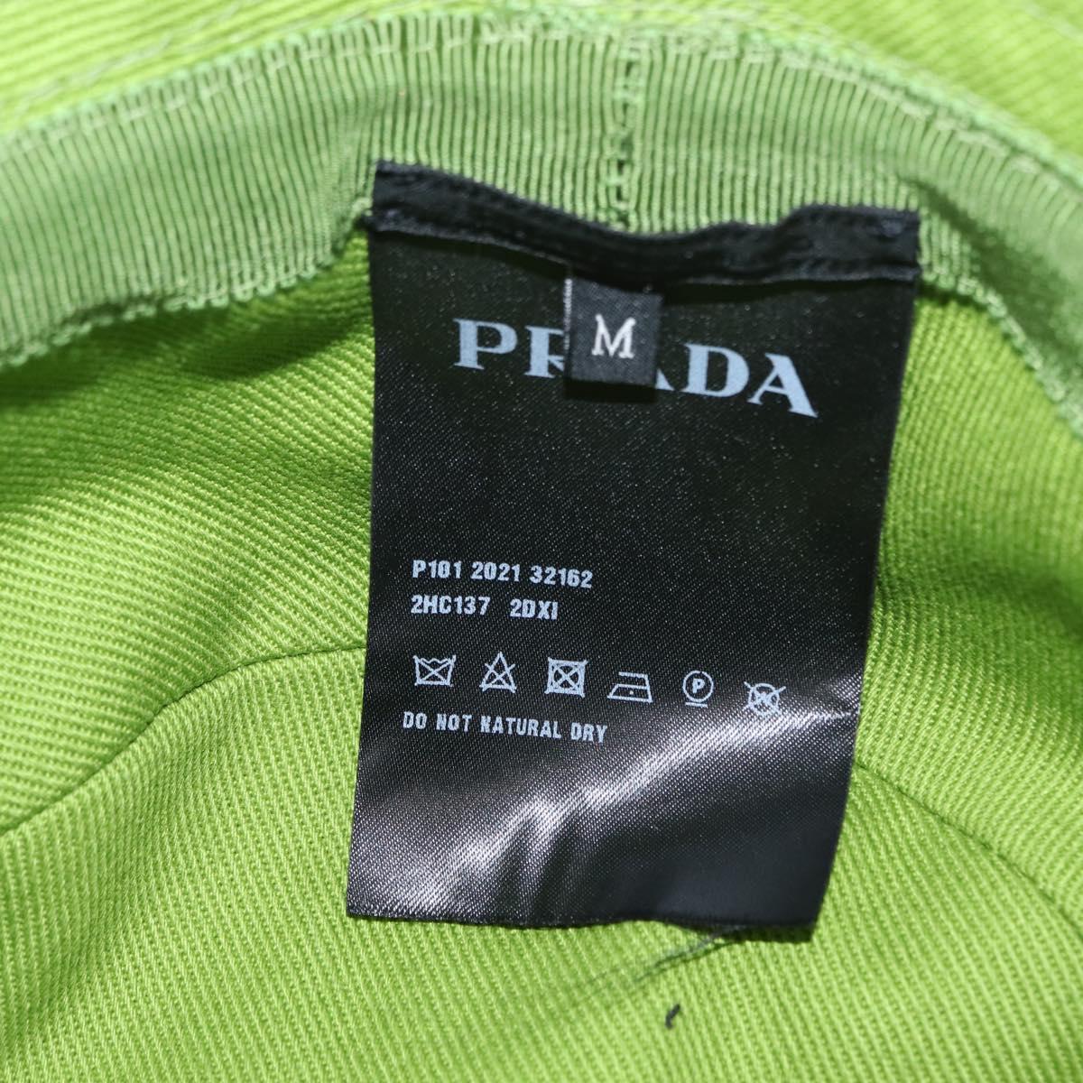 PRADA Bucket Hat Canvas M Green Auth 155955M