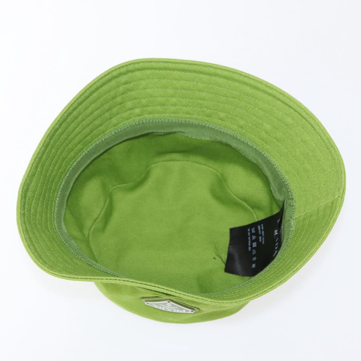 PRADA Bucket Hat Canvas M Green Auth 155955M
