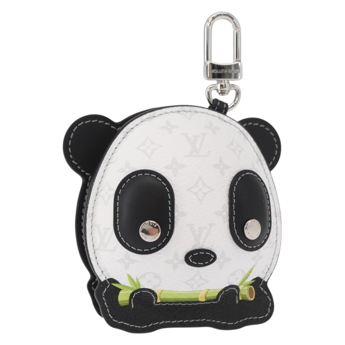LOUIS VUITTON Monogram Bag Charm L Panda Charm White Black M03397 Auth 155958SM