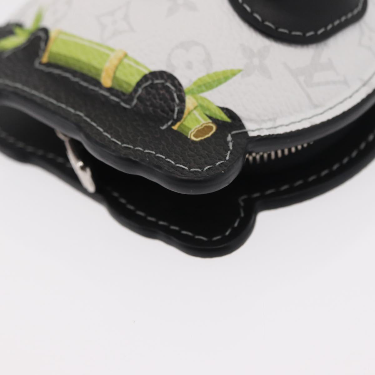 LOUIS VUITTON Monogram Bag Charm L Panda Charm White Black M03397 Auth 155958SM