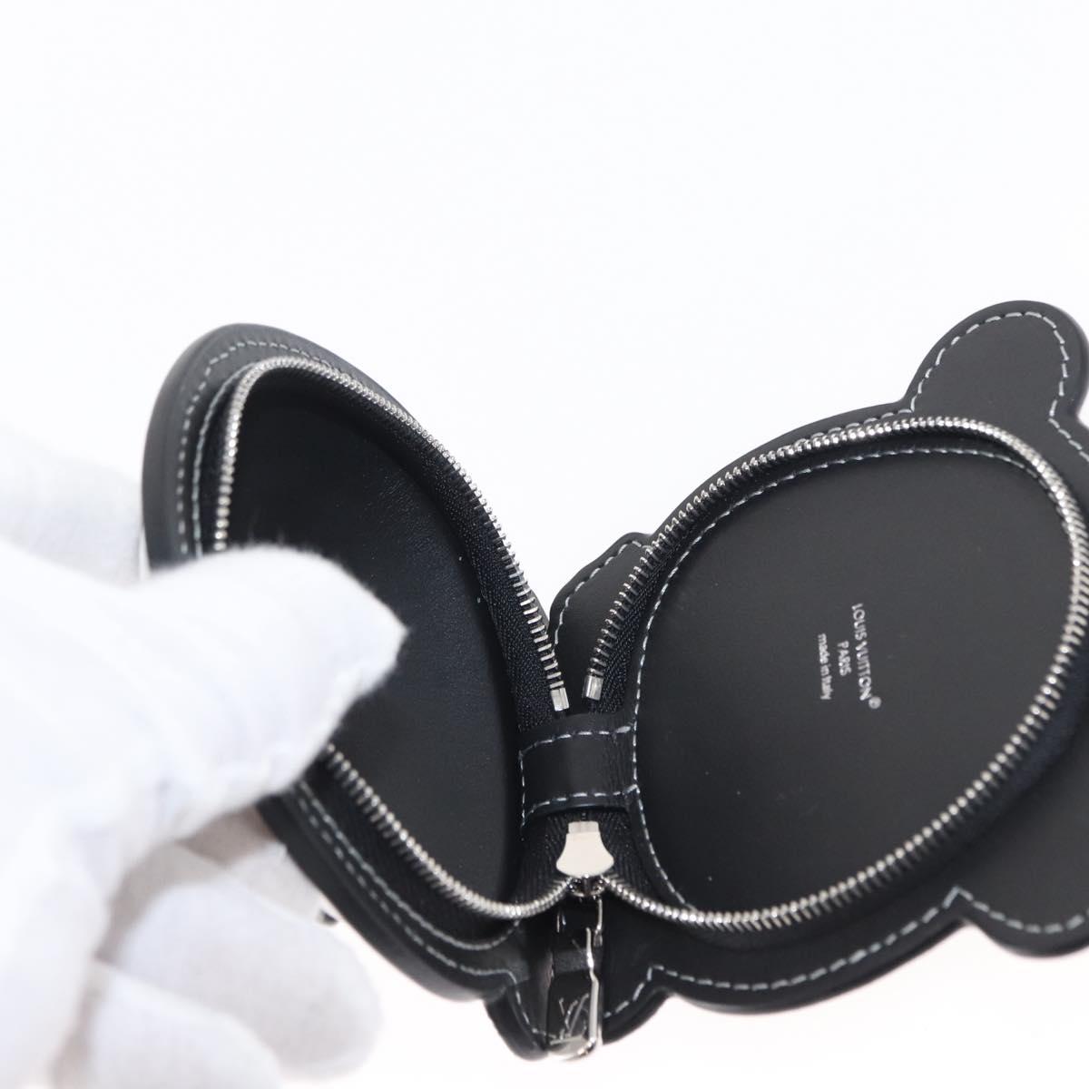 LOUIS VUITTON Monogram Bag Charm L Panda Charm White Black M03397 Auth 155958SM