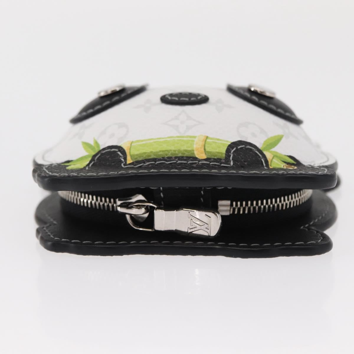 LOUIS VUITTON Monogram Bag Charm L Panda Charm White Black M03397 Auth 155958SM