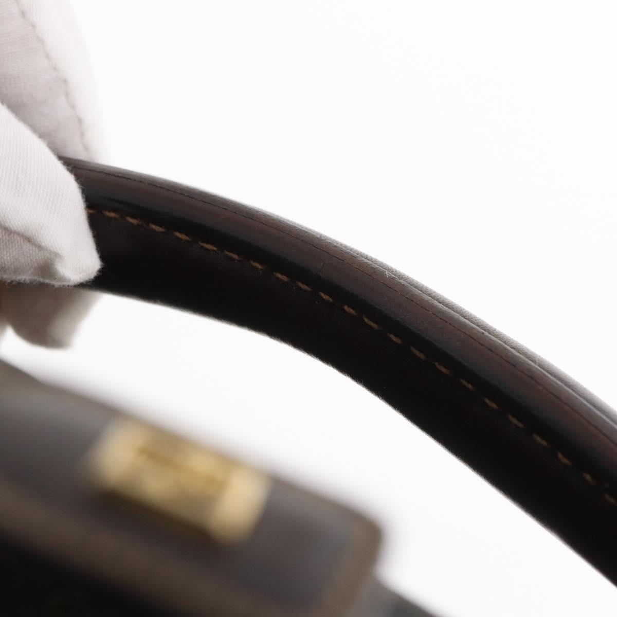 FENDI Carry Case Zucca Canvas Trunk Black Brown Auth 155959SAV