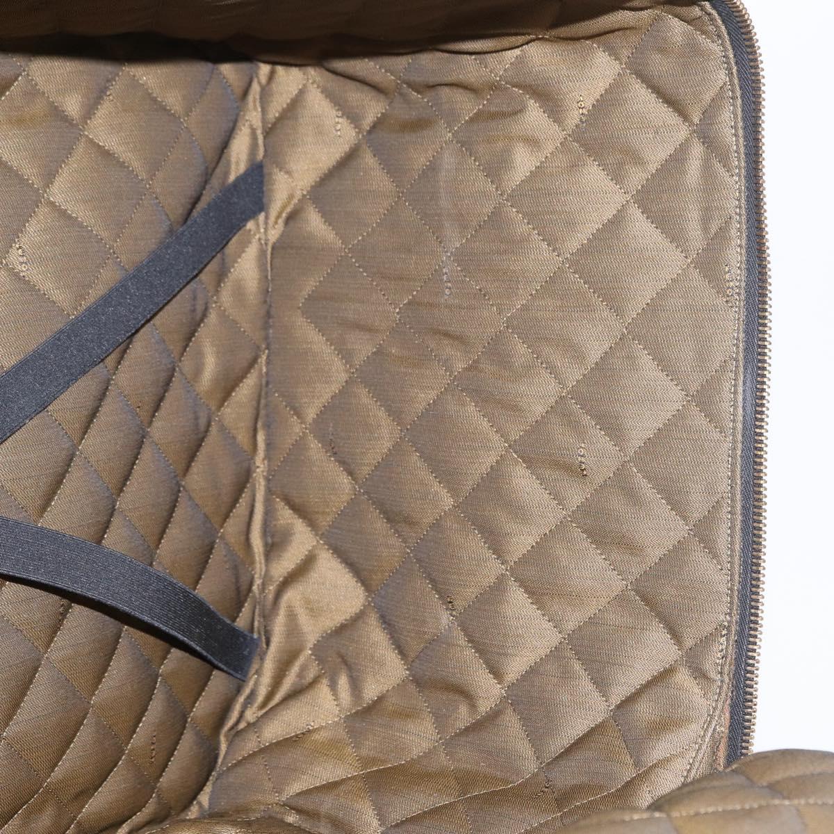 FENDI Carry Case Zucca Canvas Trunk Black Brown Auth 155959SAV