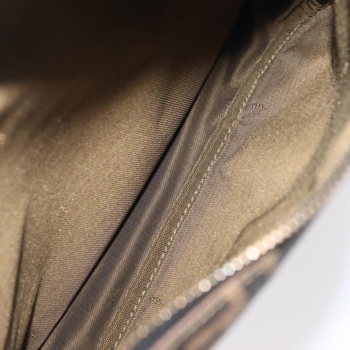 FENDI Carry Case Zucca Canvas Trunk Black Brown Auth 155959SAV