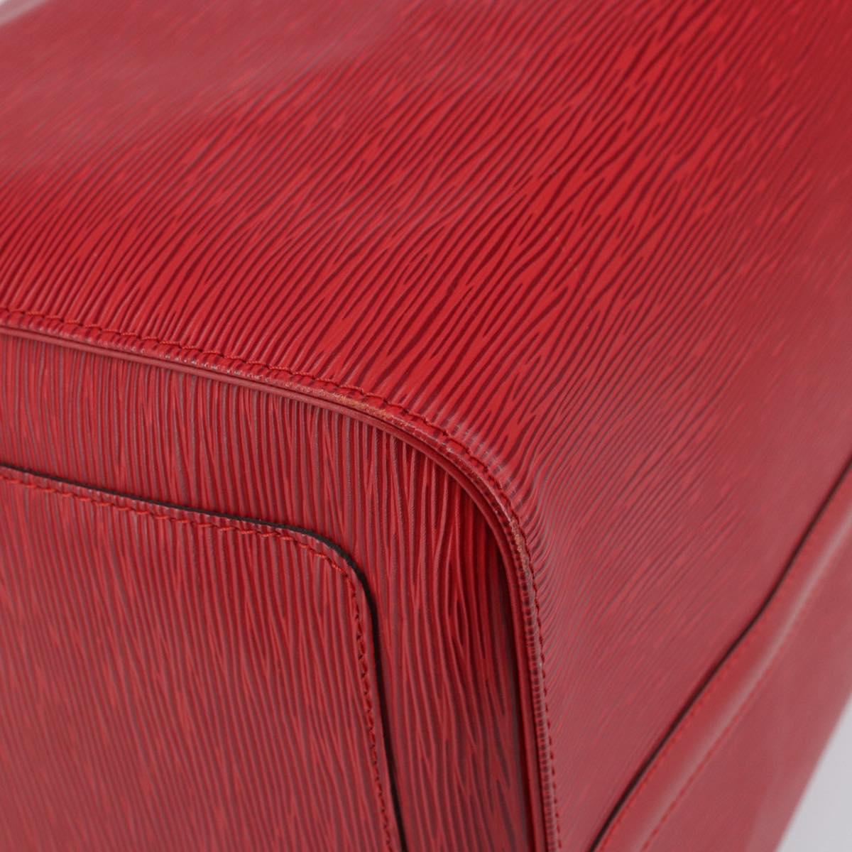 LOUIS VUITTON Epi Keepall 55 Boston Bag Red M42957 LV Auth 155970