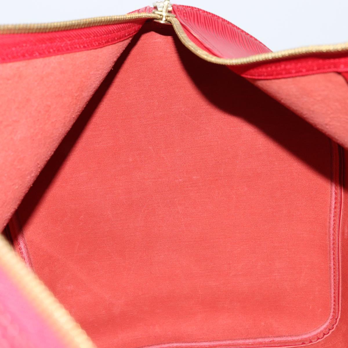 LOUIS VUITTON Epi Keepall 55 Boston Bag Red M42957 LV Auth 155970