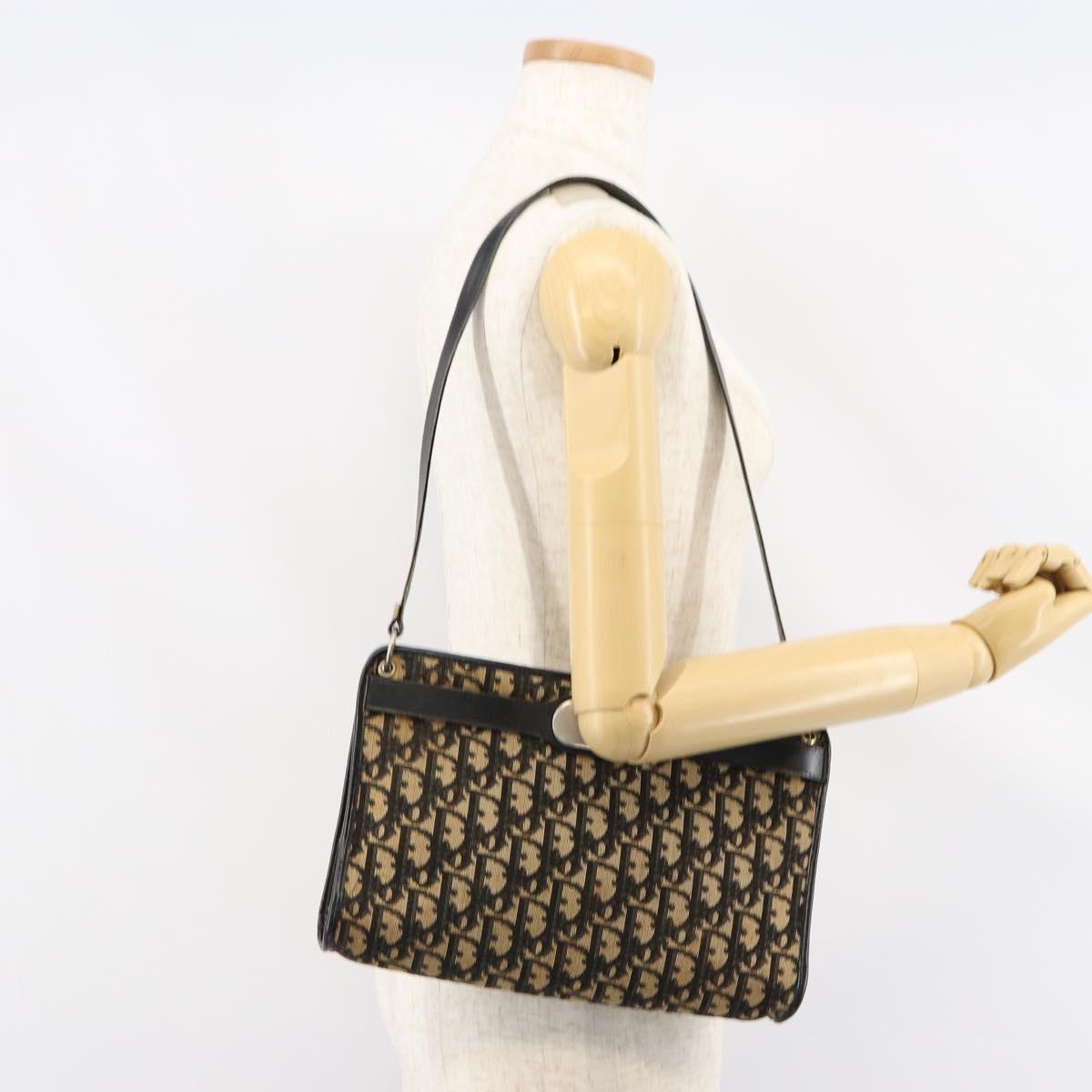 Christian Dior Trotter Canvas Shoulder Bag Navy Auth 156000